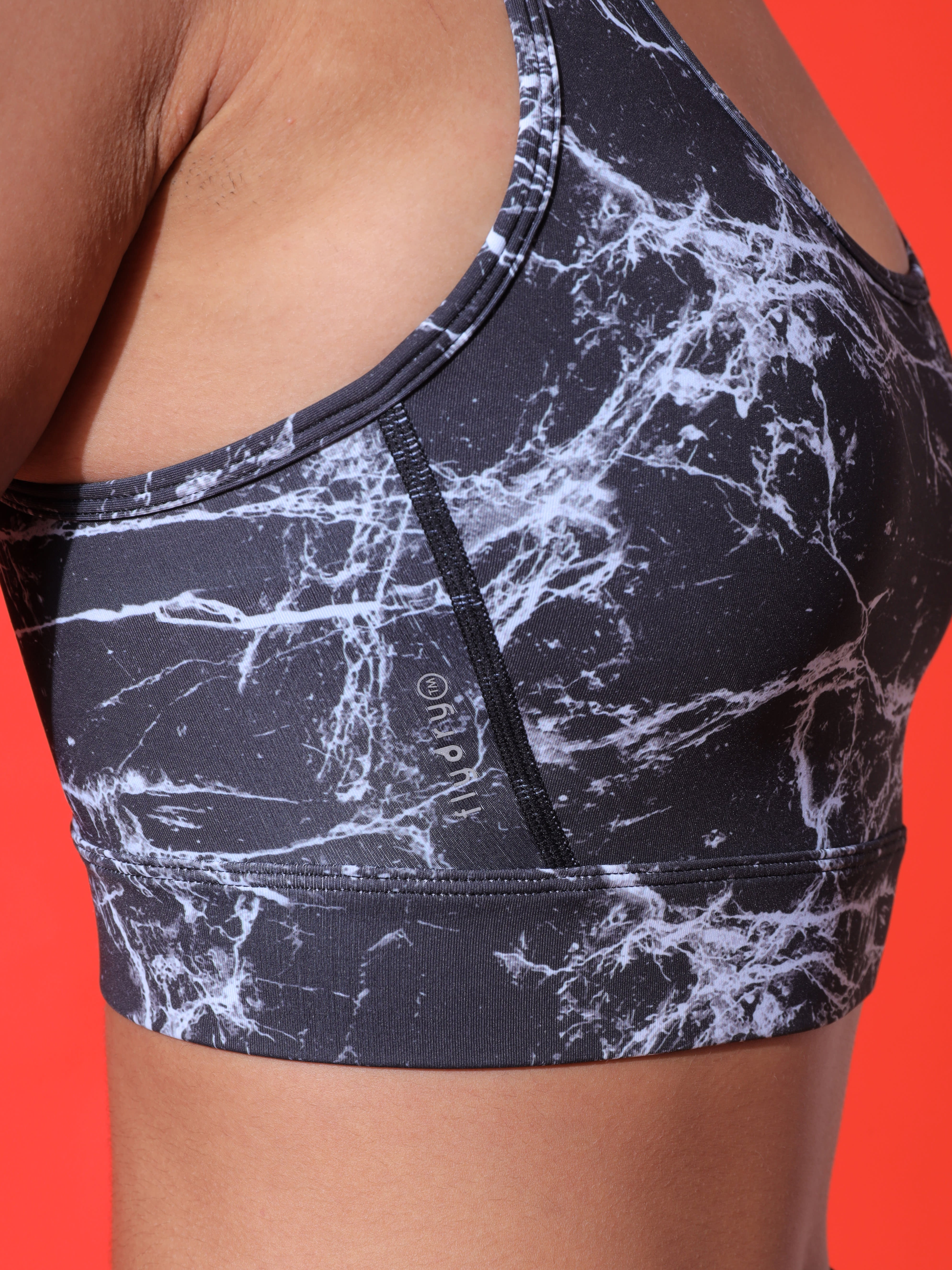 Marble Print Sports Bra
