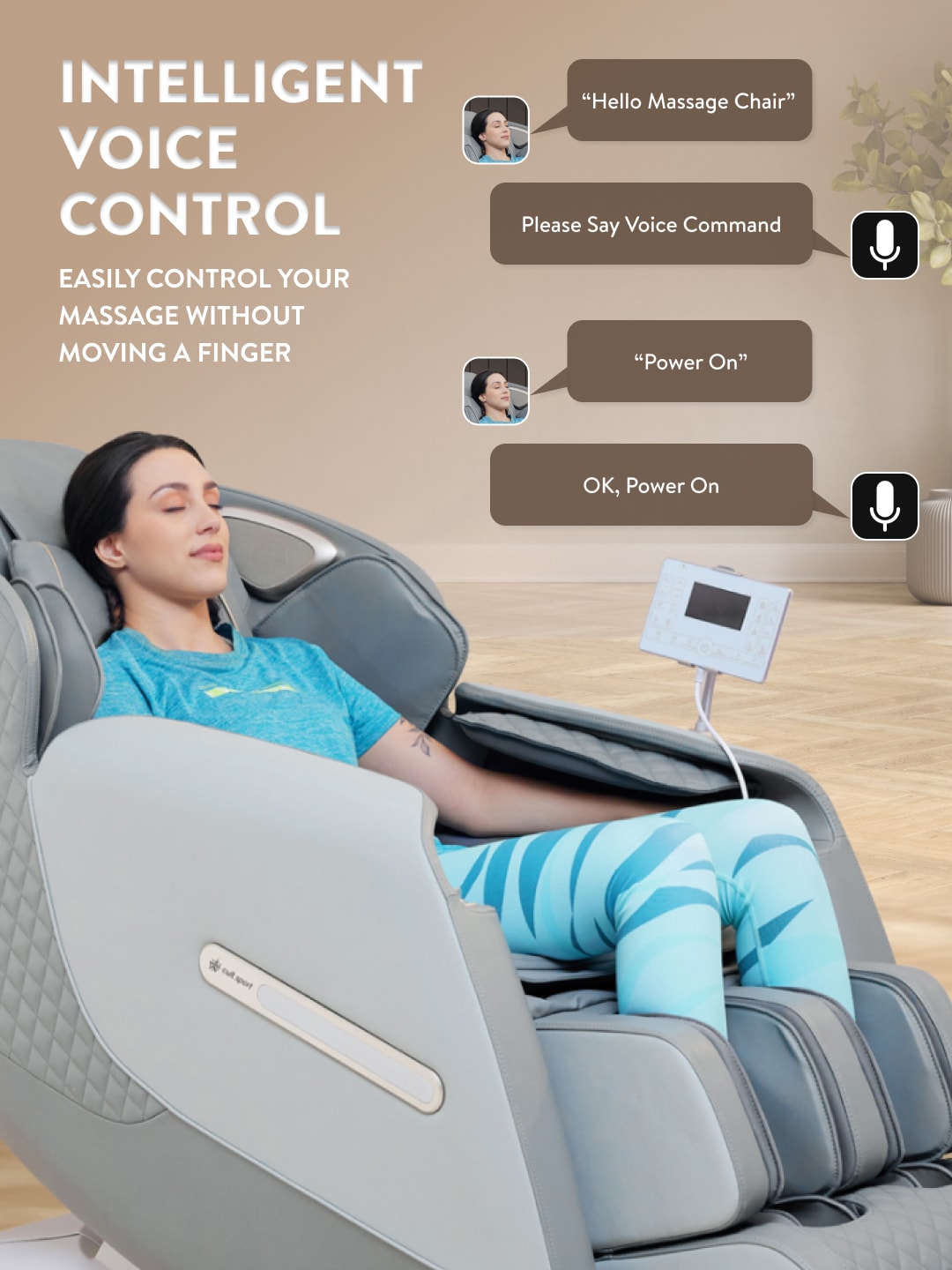 Cult LUXE Massage Chair | Zero Gravity with AI Voice & Bluetooth | 3D Experience | Smart Dial & 18 Preset Programs | Smart Touch Screen
