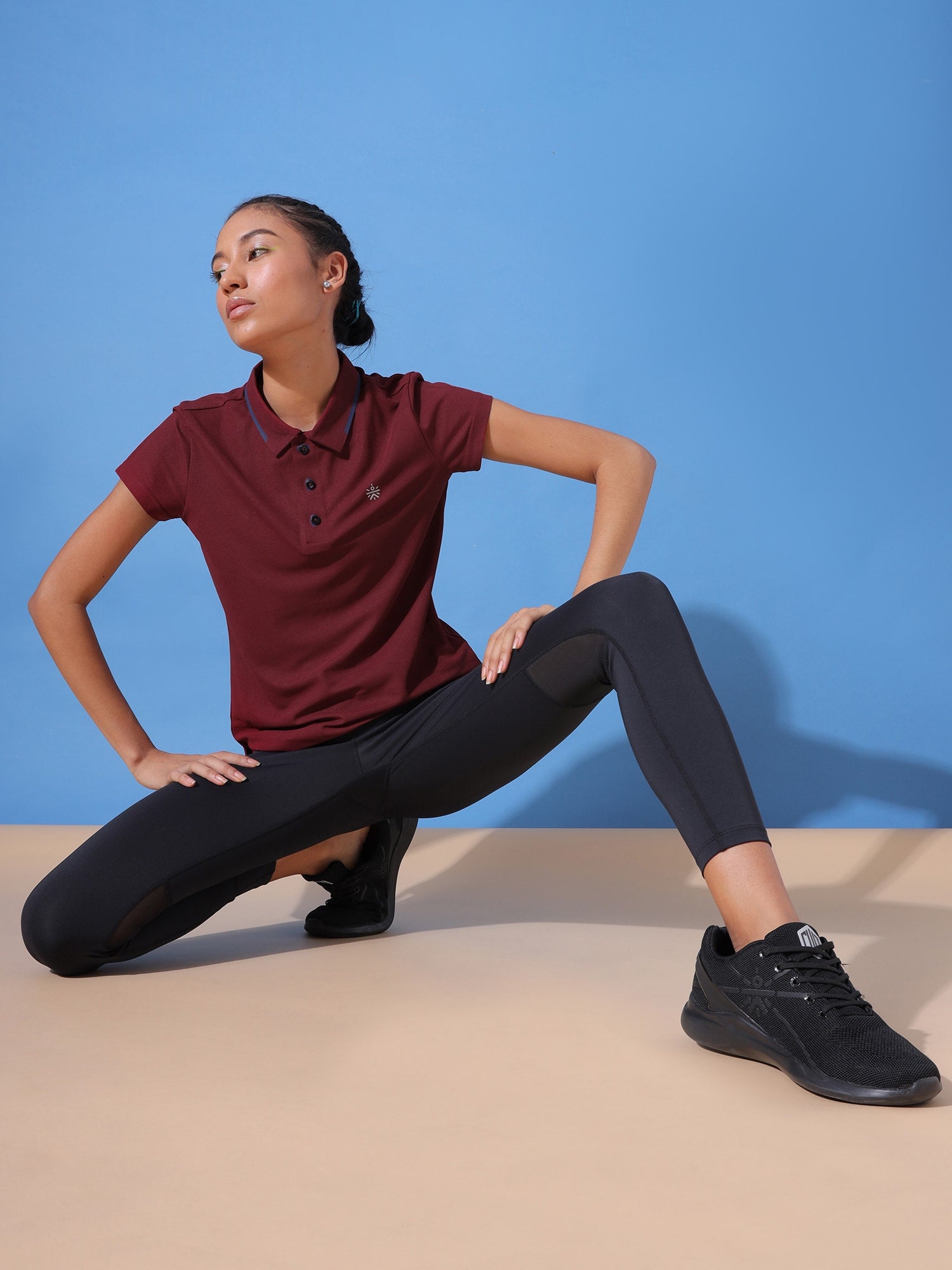 Women's Bonded Plum Polo T-shirt