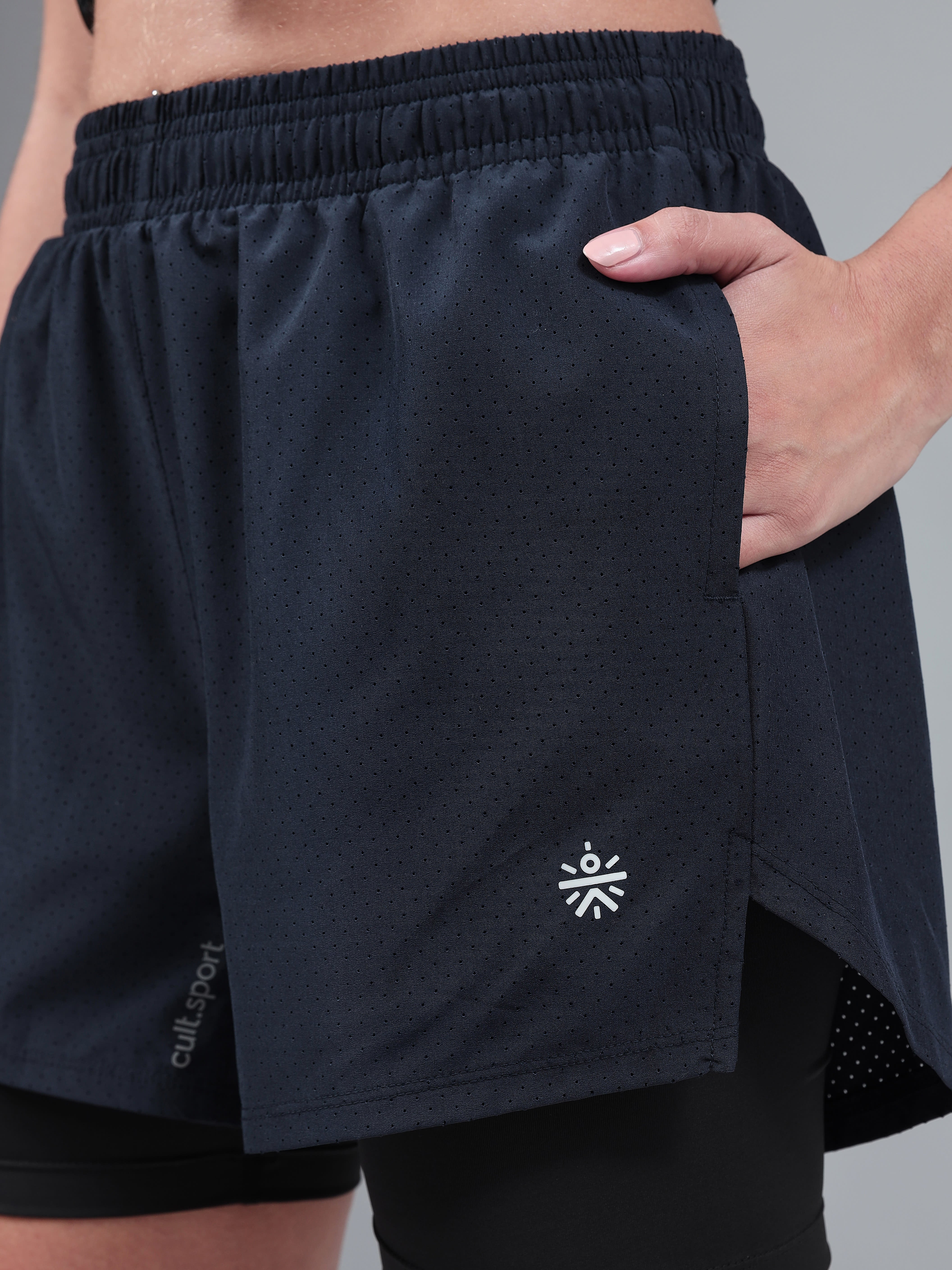 Running Shorts with Inner Tights