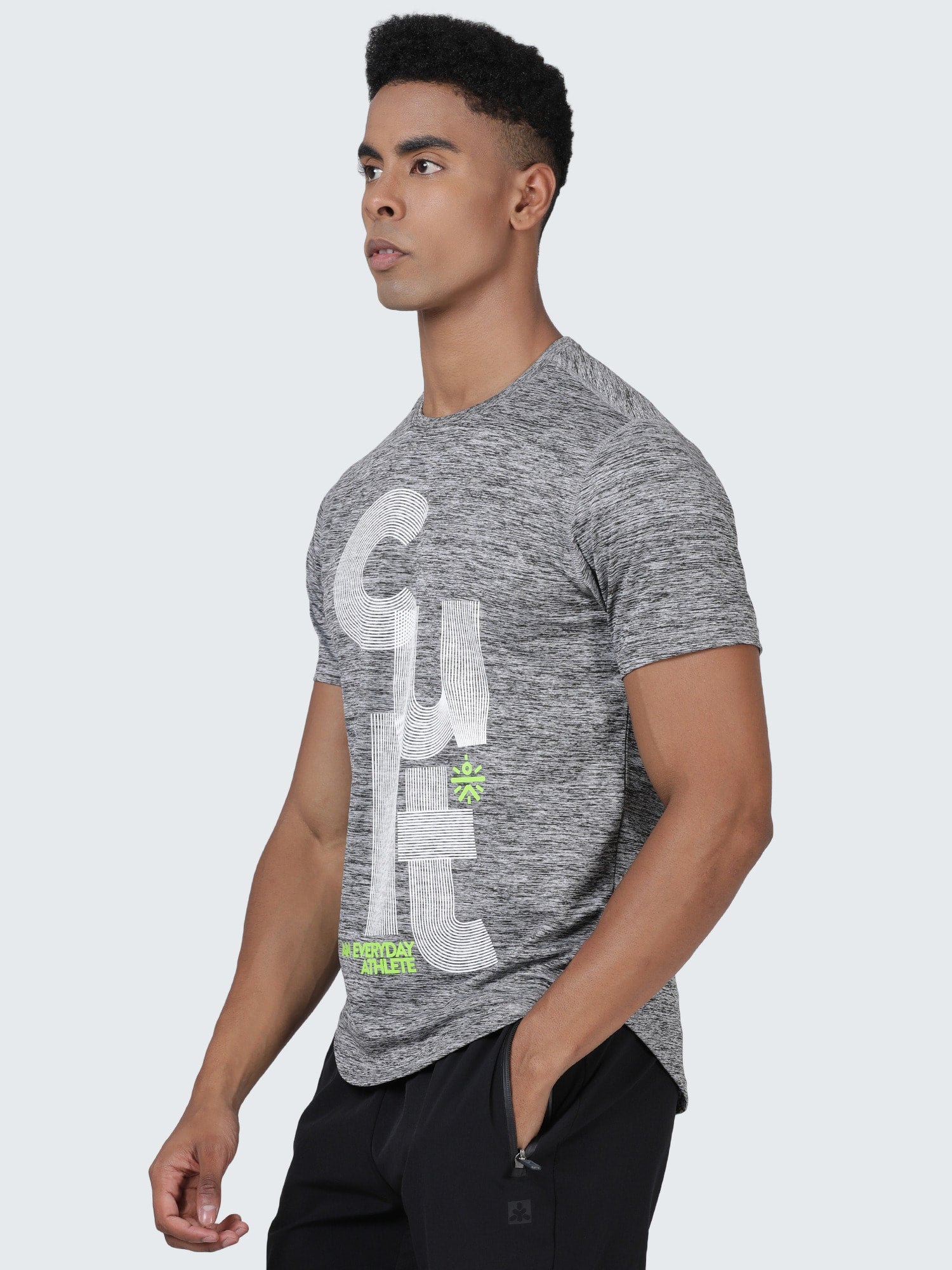 Signature Cult Light Grey Casual Tee