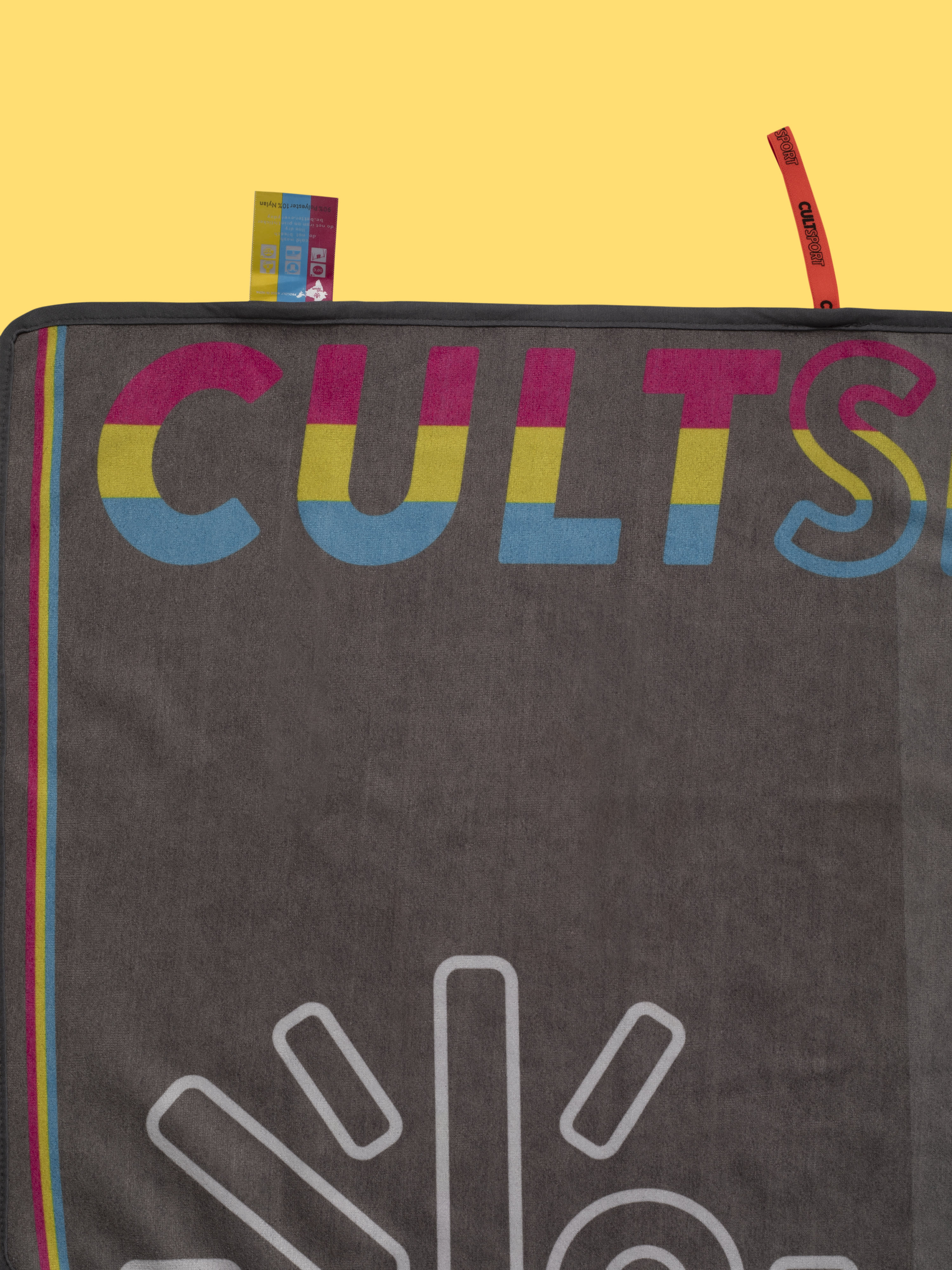 Monochrome Grey Microfibre Gym Towel