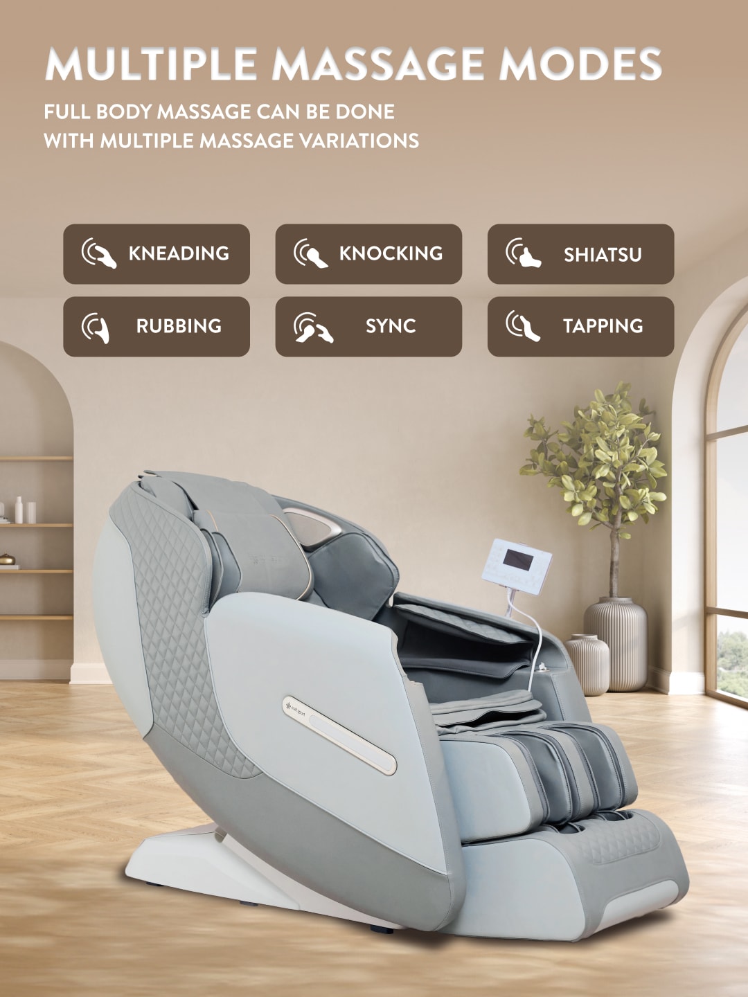 Cult LUXE Massage Chair | Zero Gravity with AI Voice & Bluetooth | 3D Experience | Smart Dial & 18 Preset Programs | Smart Touch Screen