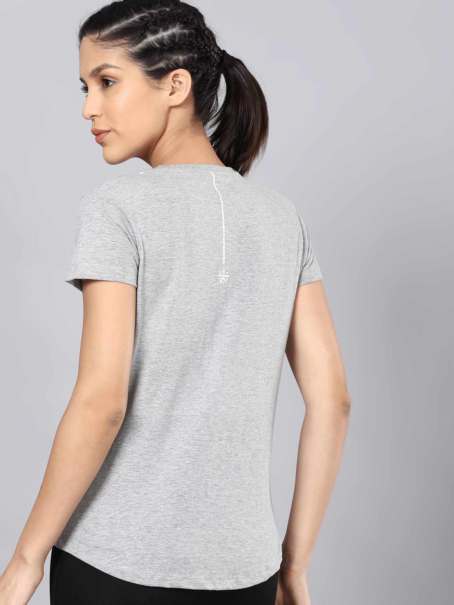 Vital Bolt Light Grey Workout Tee