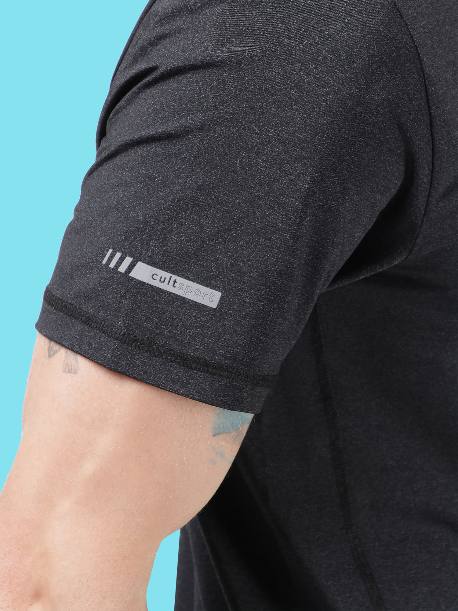 Vital Vent Black Running Relaxed Tee