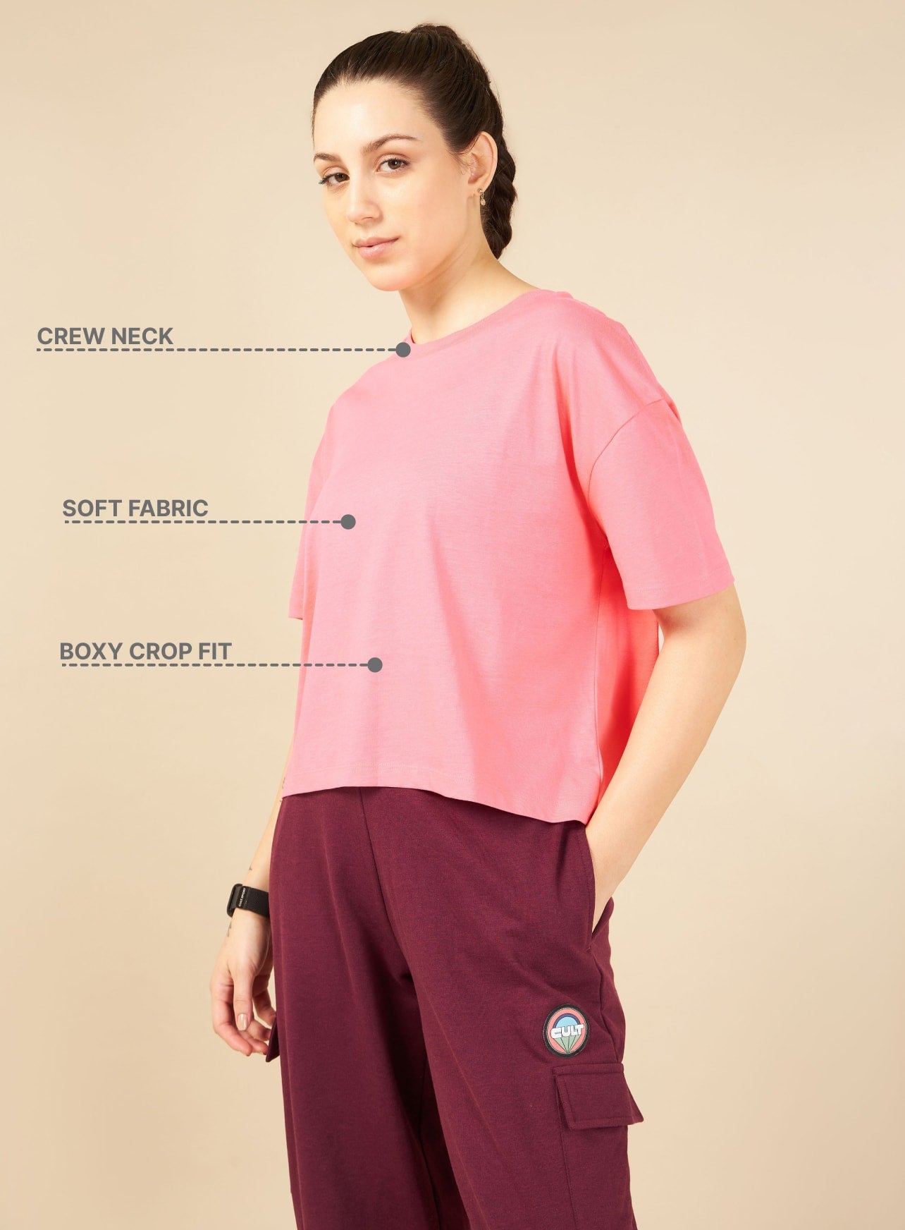 Pink Cult Leisure T-shirt for Women