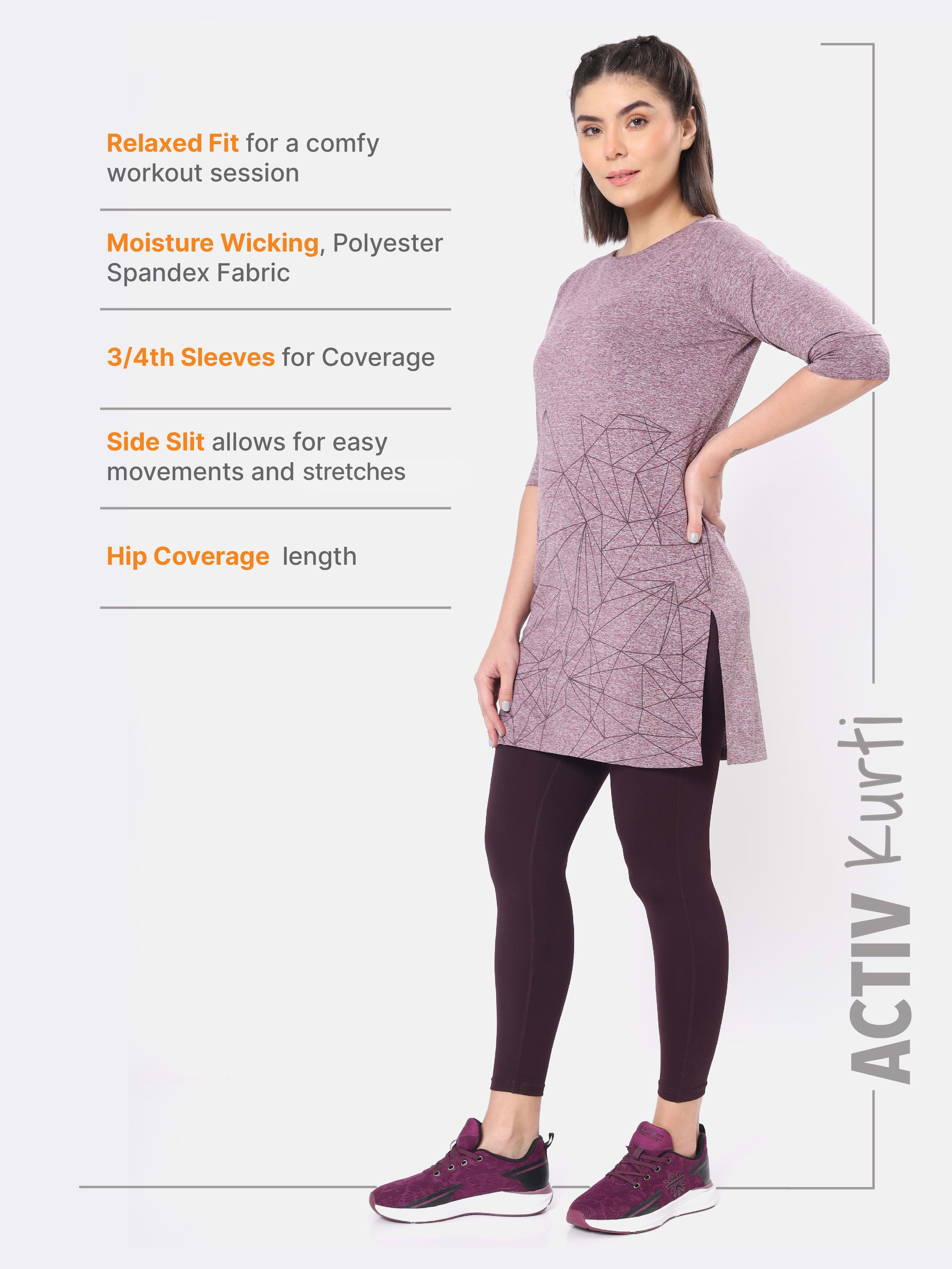 Printed Activ-Kurti with Side Pocket