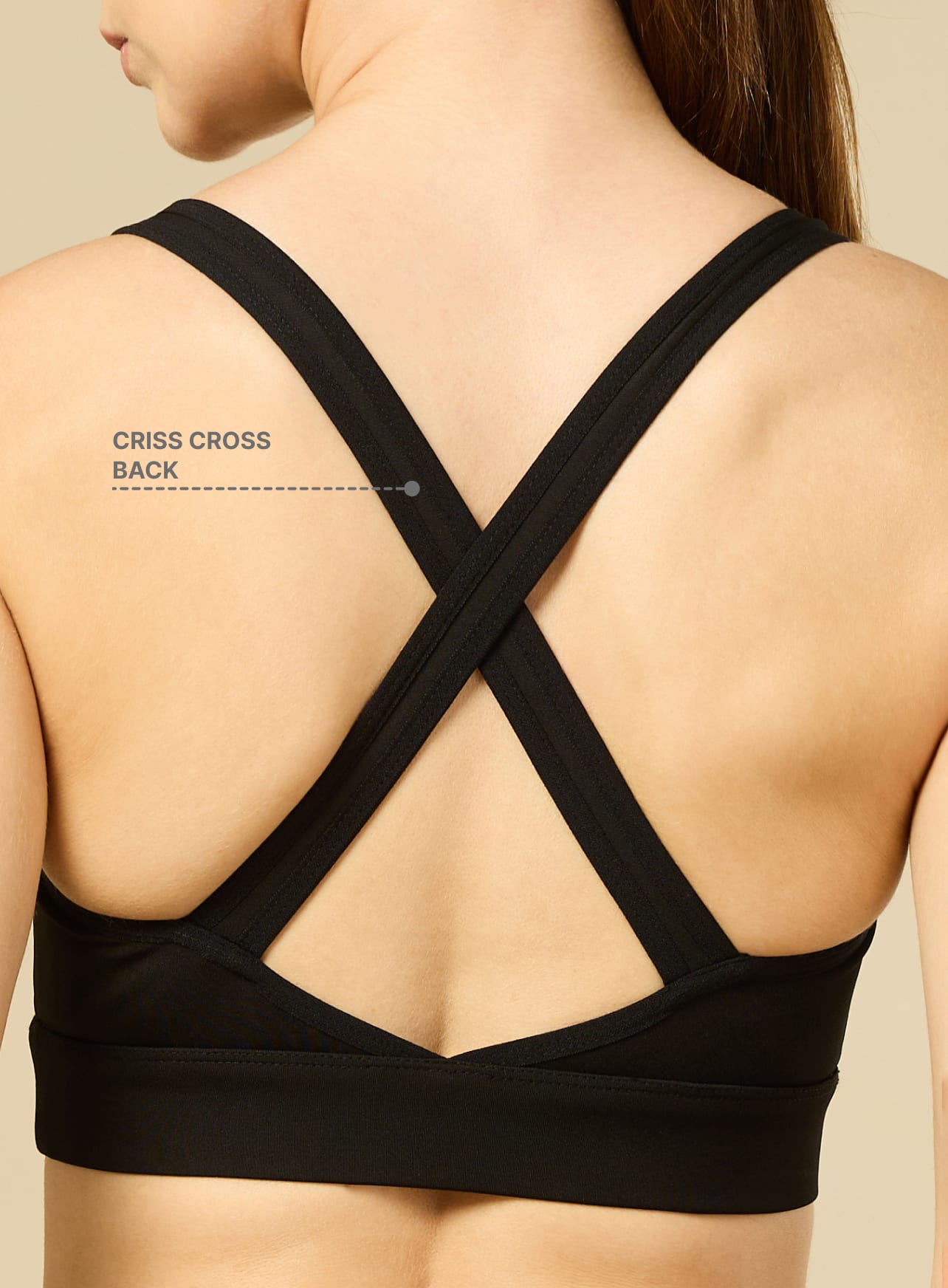 Cult Black Criss Cross Back Bra