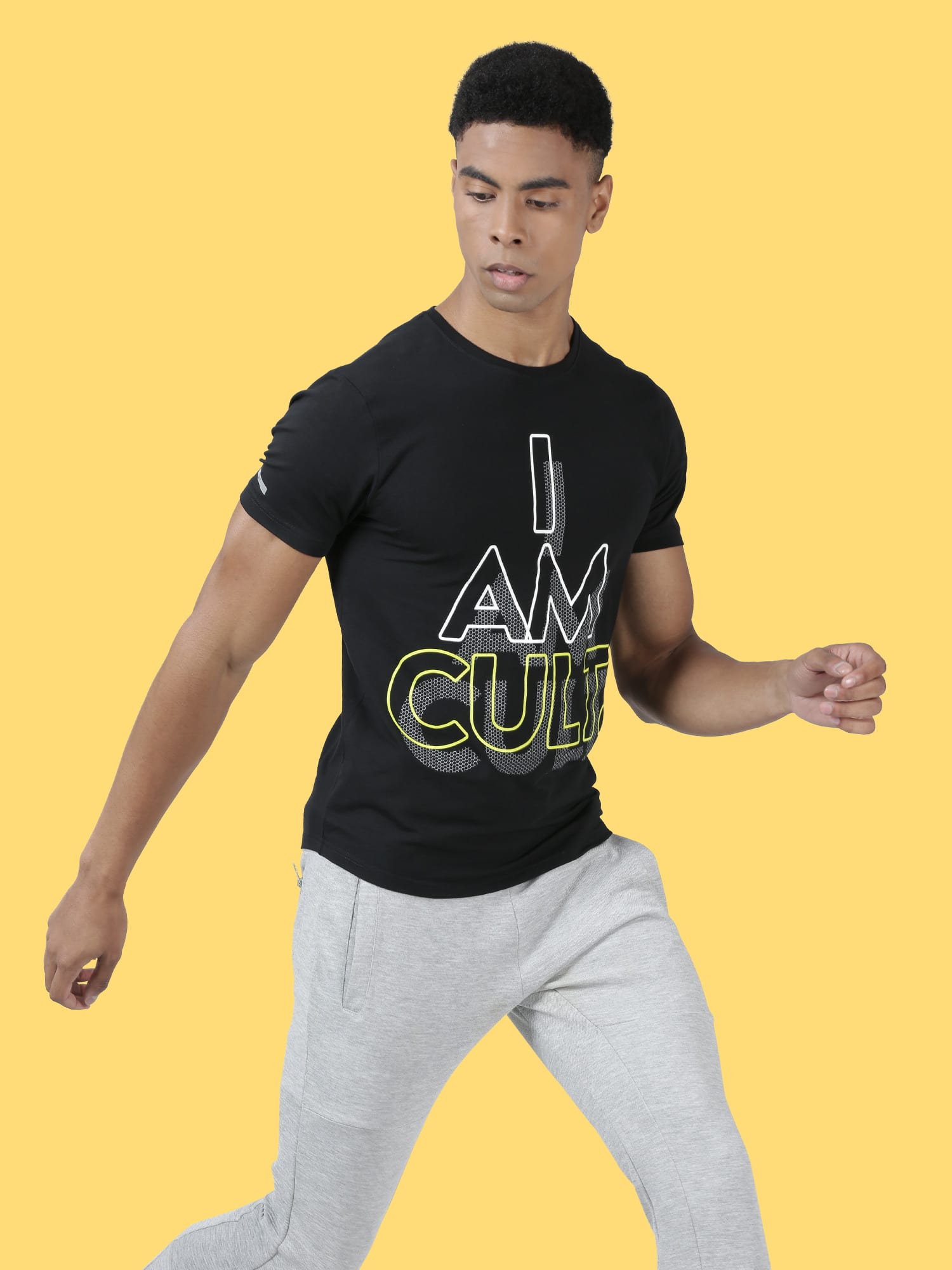 Signature I Am Cult Black Cotton Tee