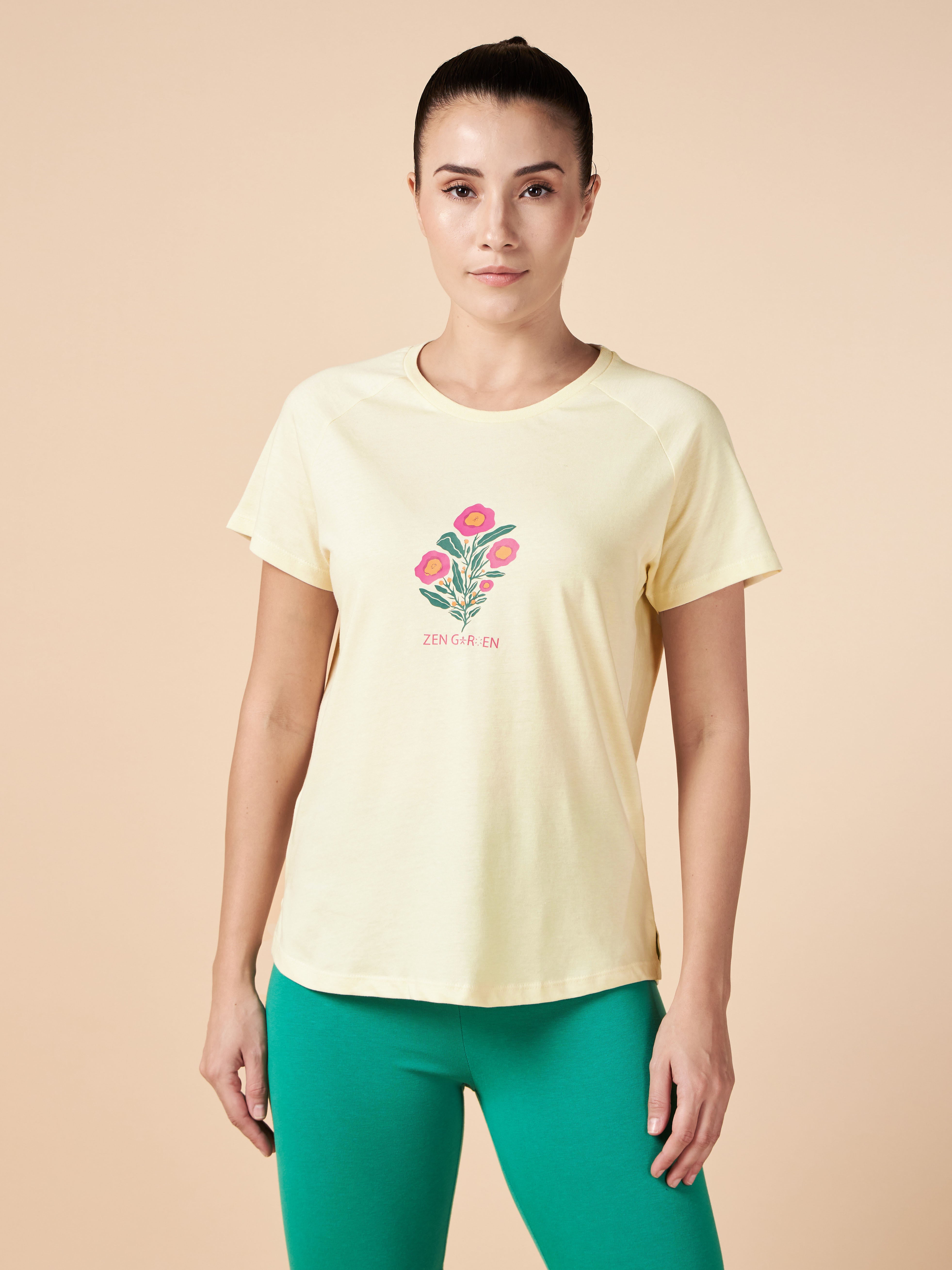 Zen Garden Motif Yoga T-shirt
