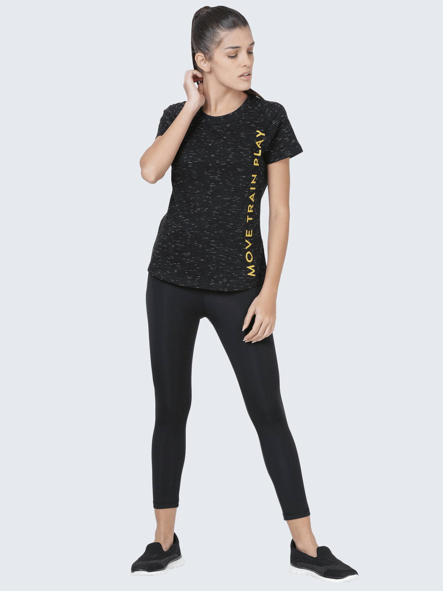 Signature Relax Black Casual Tee