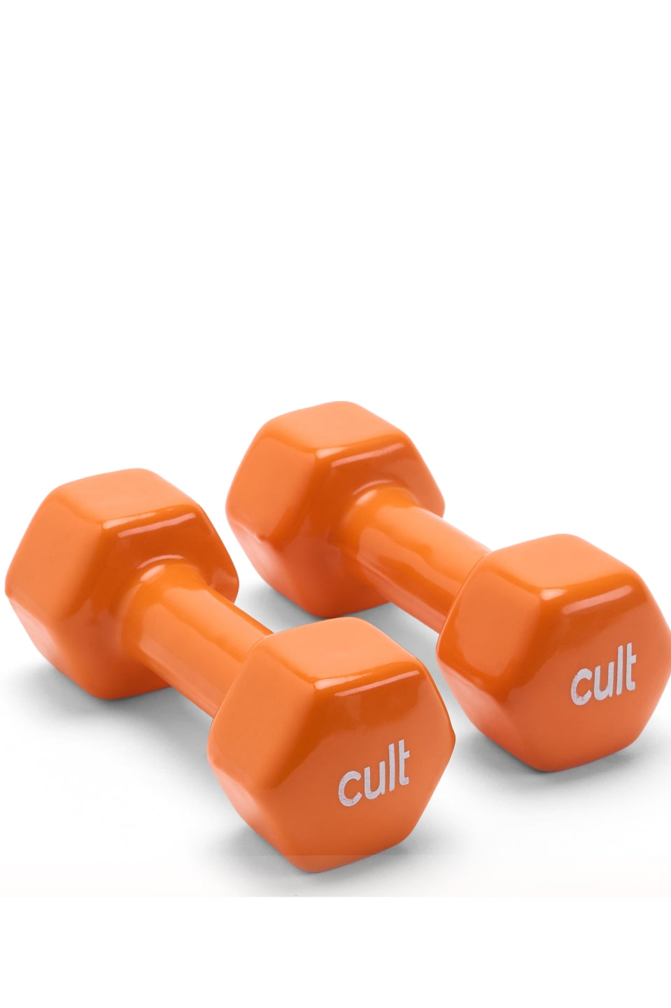 Cult 3KGx2 Vinyl Dumbbells For Home & Gym Exercises (Orange)