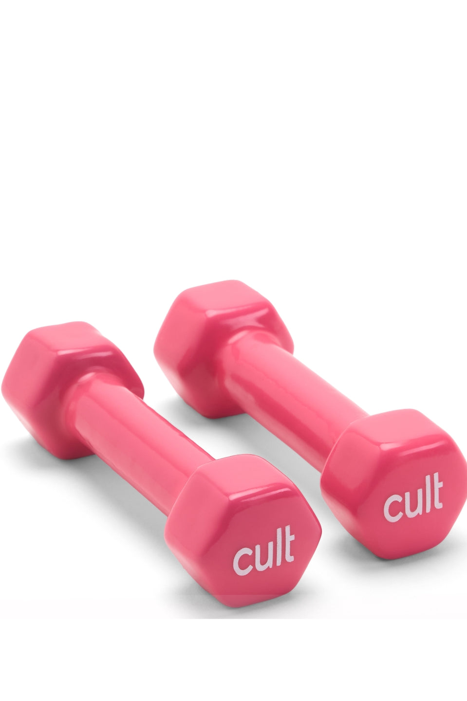 Cult 1KGx2 Vinyl Dumbbells For Home & Gym Exercises (Pink)