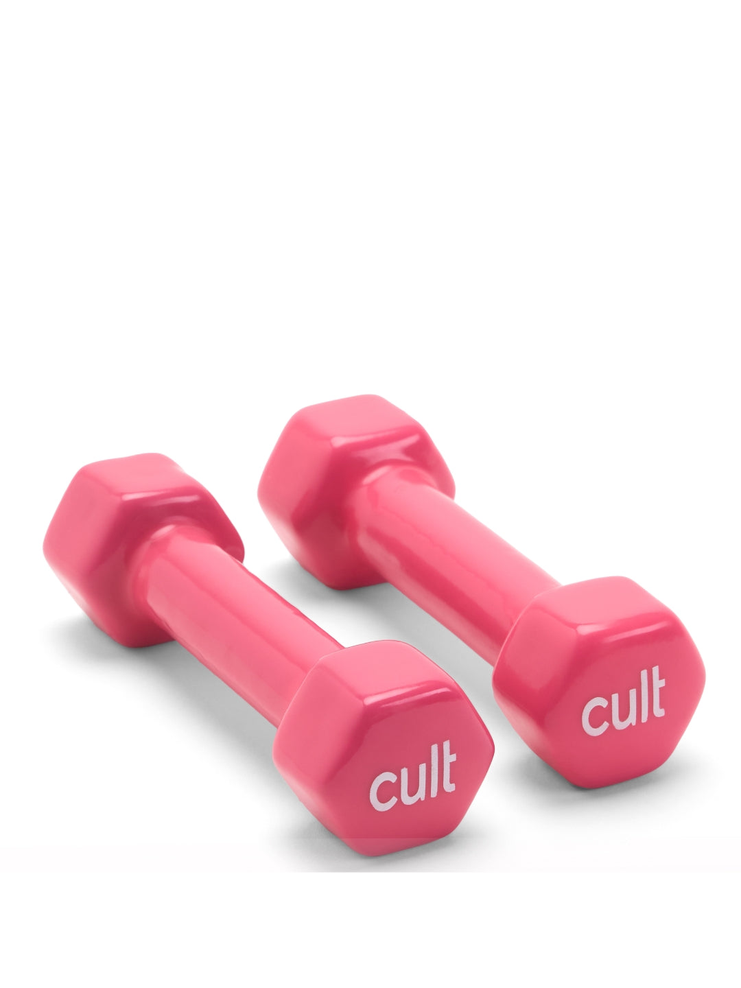 Cult 1KGx2 Vinyl Dumbbells For Home & Gym Exercises (Pink)