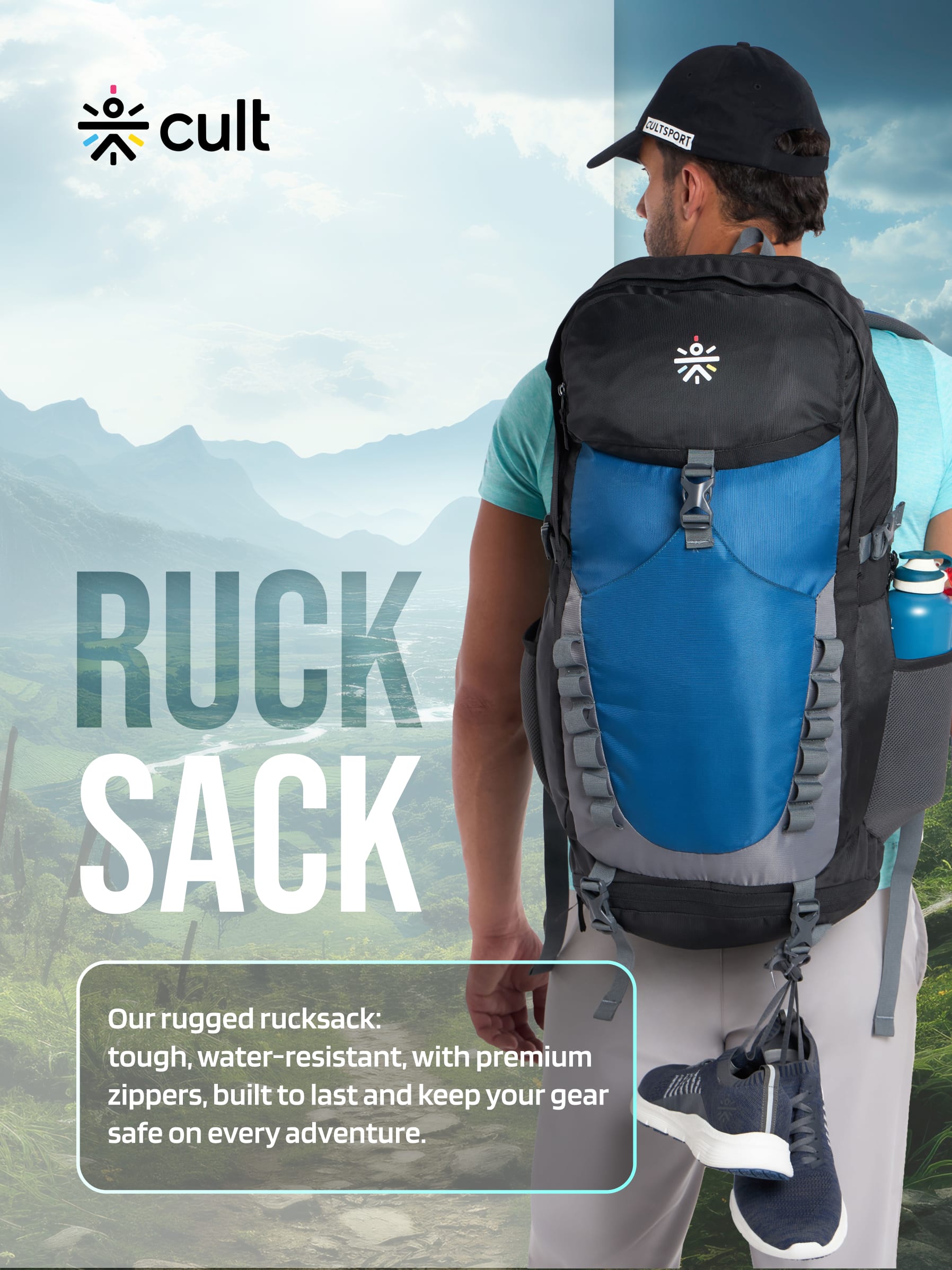 Travel Rucksack 60 L Blue