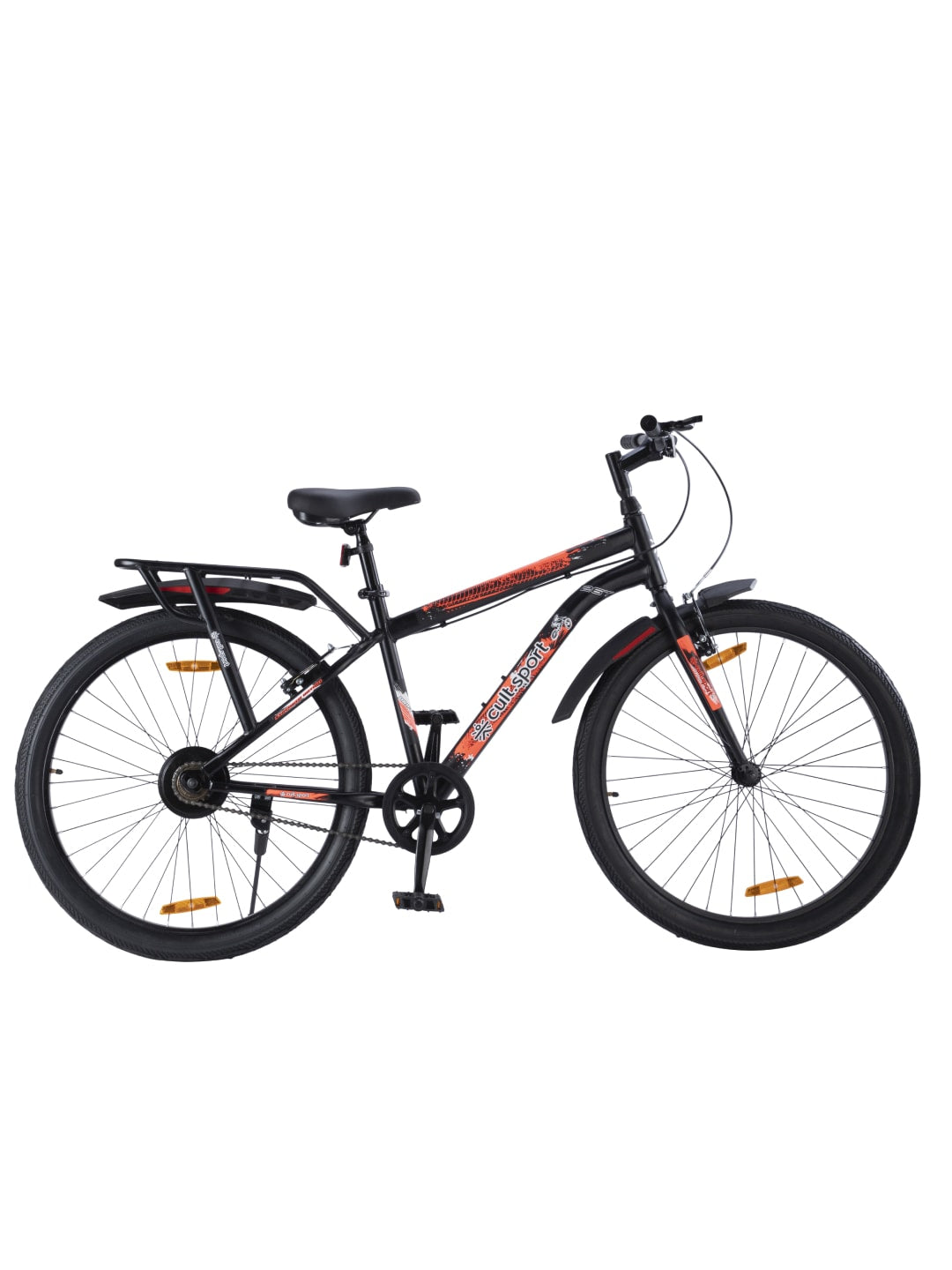 ROKKIBC26Black Steel Single Speed 26 inch Mountain Cycle, with Single Wall Rim and Rigid Fork