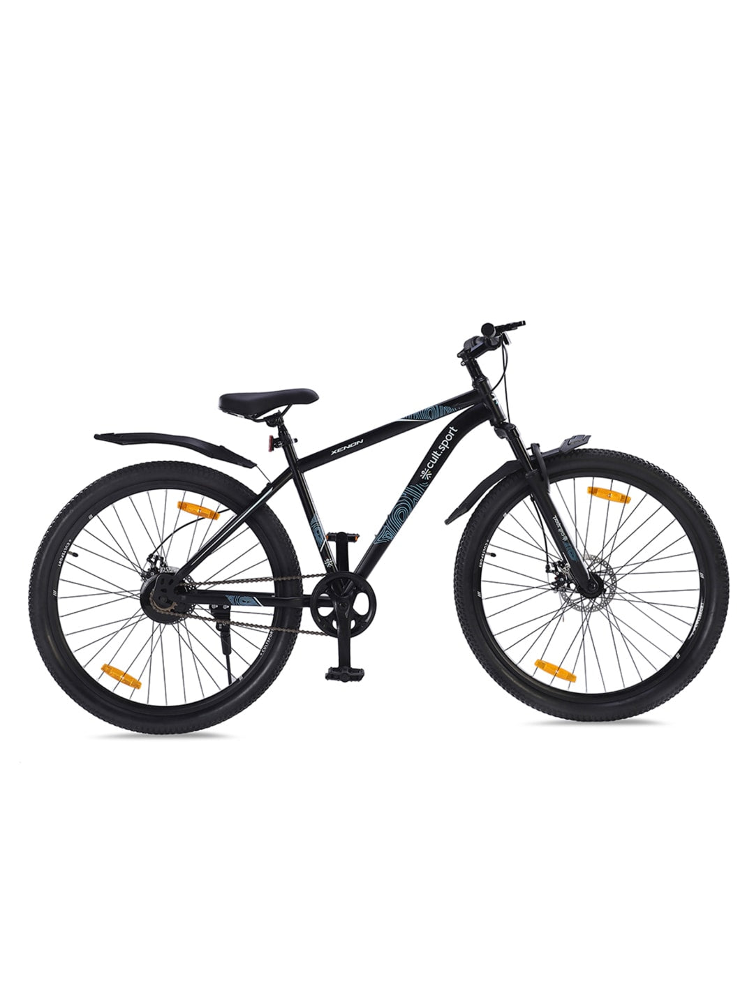 XENON29TBLACK Steel Single Speed 29 inch Mountain Cycle, Front Suspension and Double Wall Rim