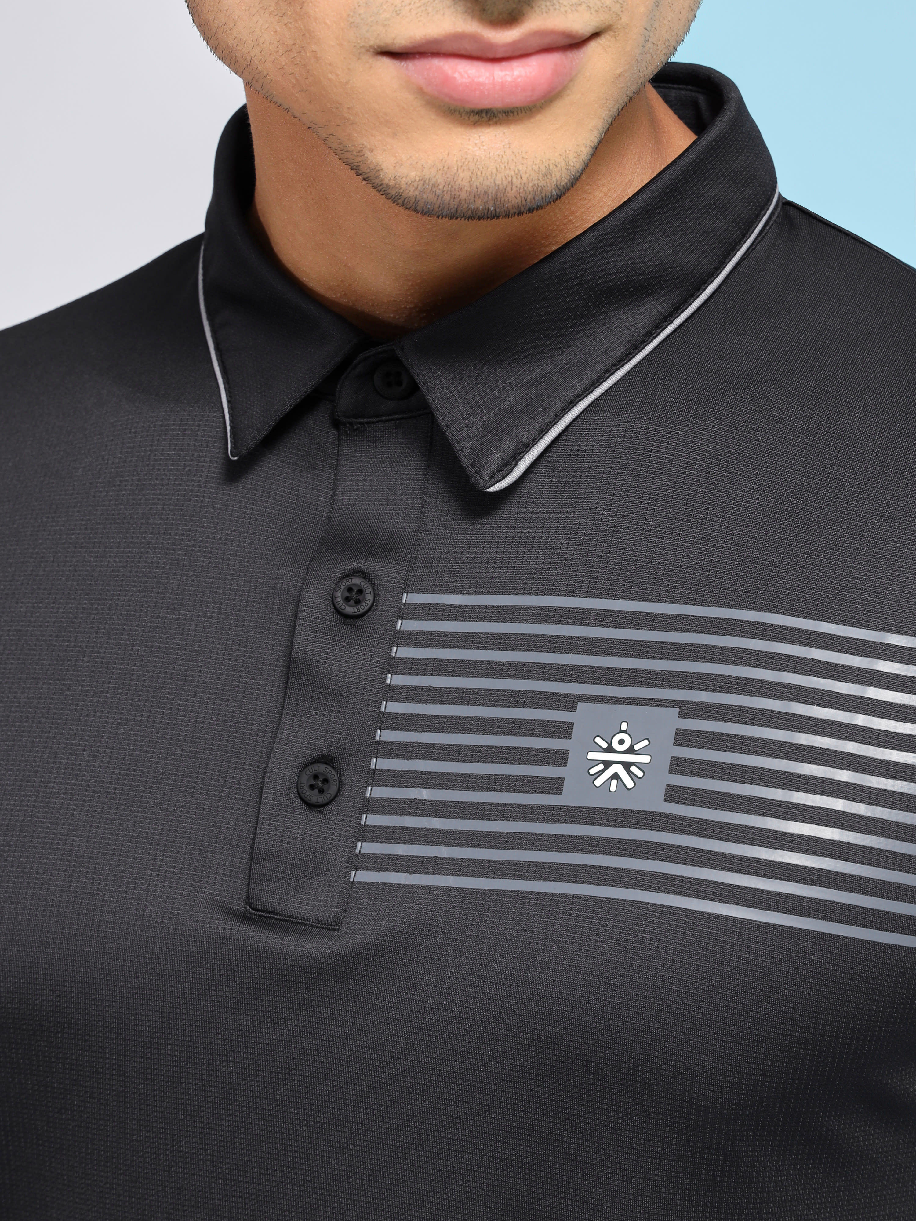 Comfort Polo T-shirt with Chest Graphic