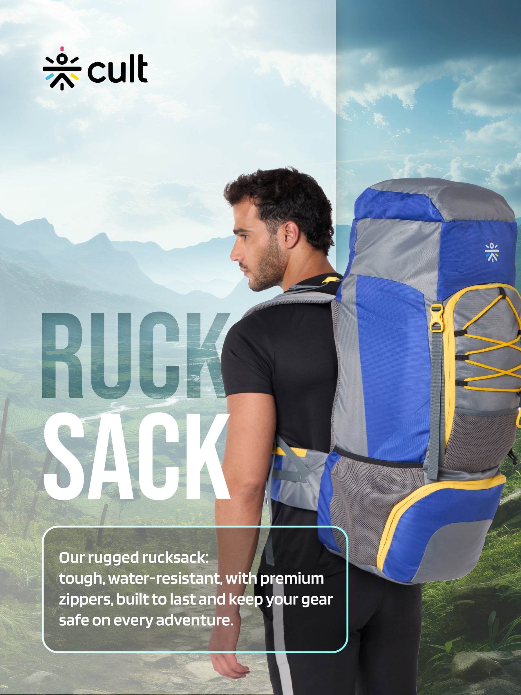 Travel Rucksack 75 L Blue