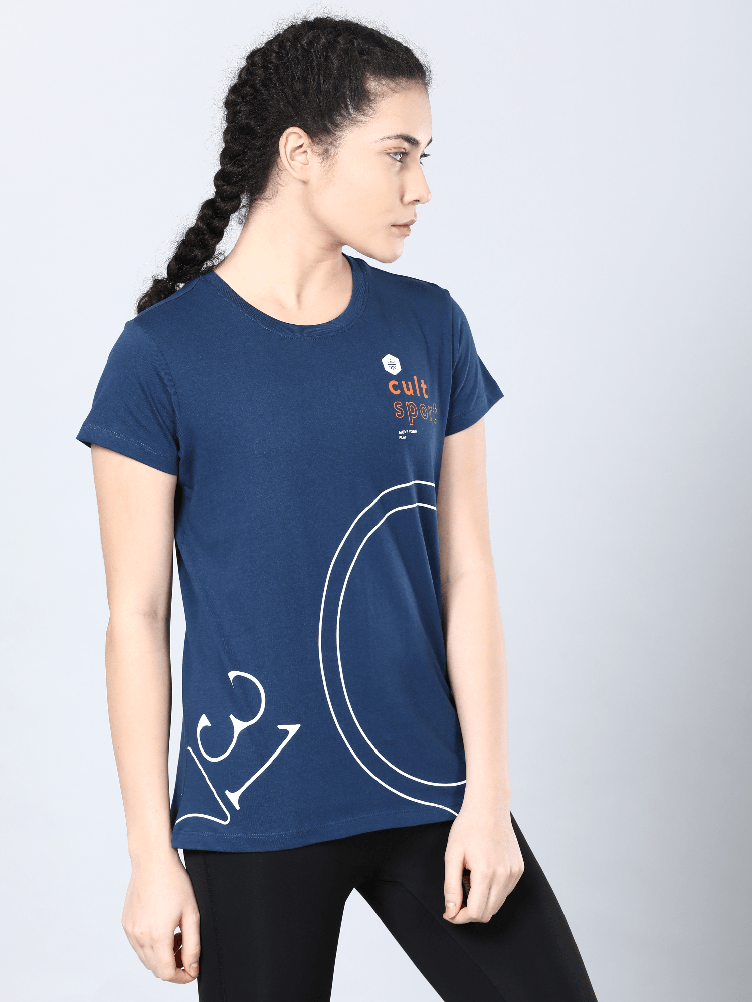Everydays Tick Blue Cotton Tee