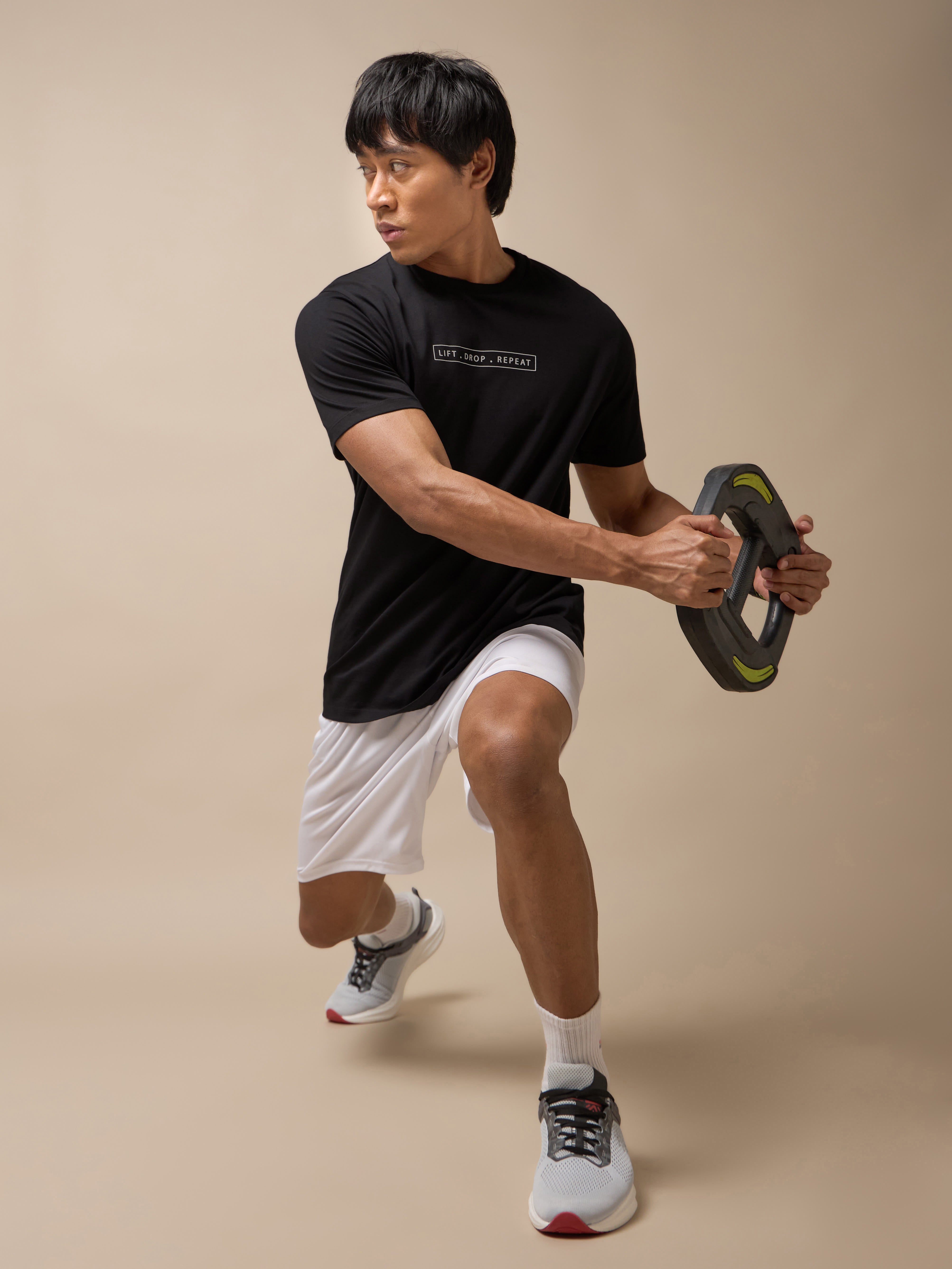 Lift.Drop.Repeat. Print Training T-shirt