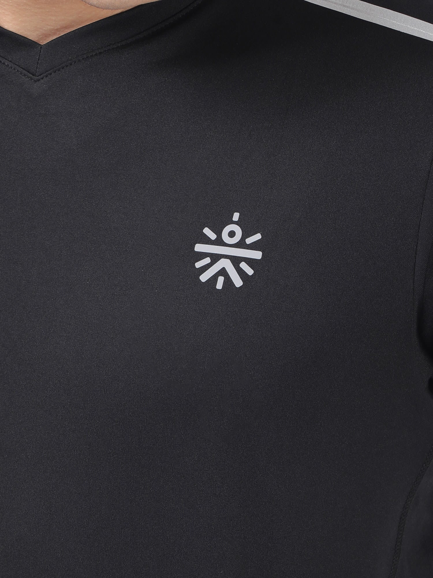 Vital Vent Black Running Relaxed Tee