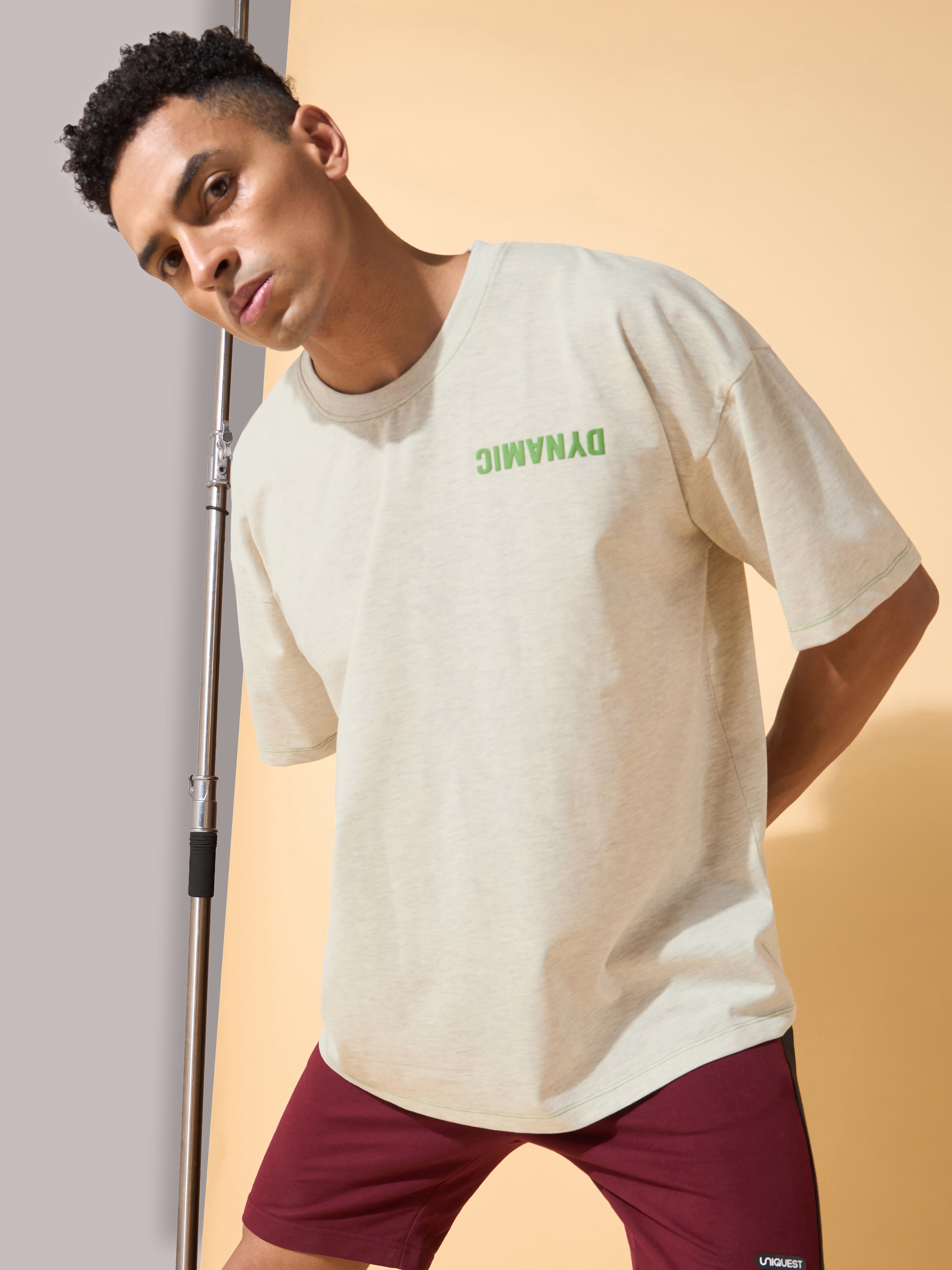 Dynamic Reverse Print Oversized T-shirt