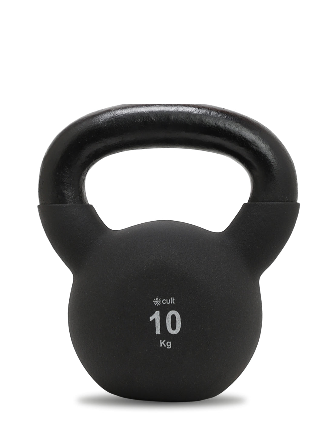 Cult 10kg Neoprene Anti-Slip Grip Kettlebell for Home Workout - Black