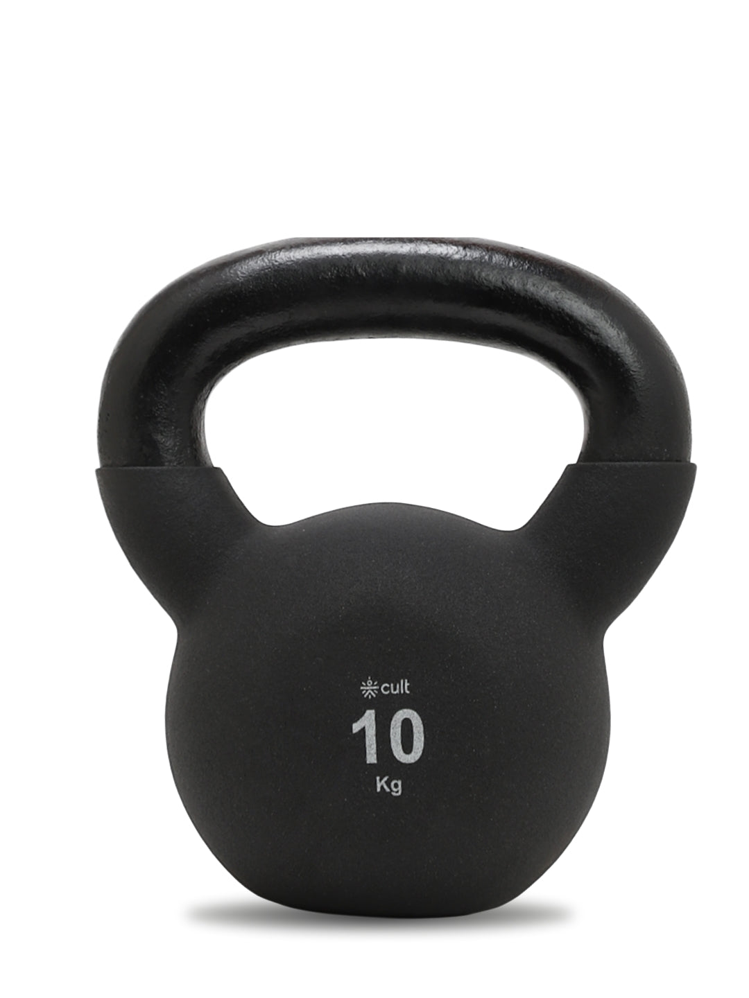 Cult 10kg Neoprene Anti-Slip Grip Kettlebell for Home Workout - Black