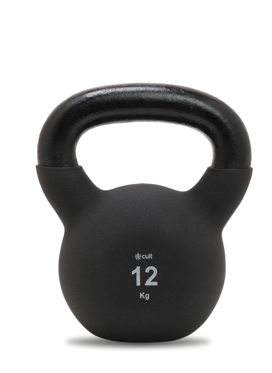 Cult 12kg Neoprene Anti-Slip Grip Kettlebell for Home Workout - Black