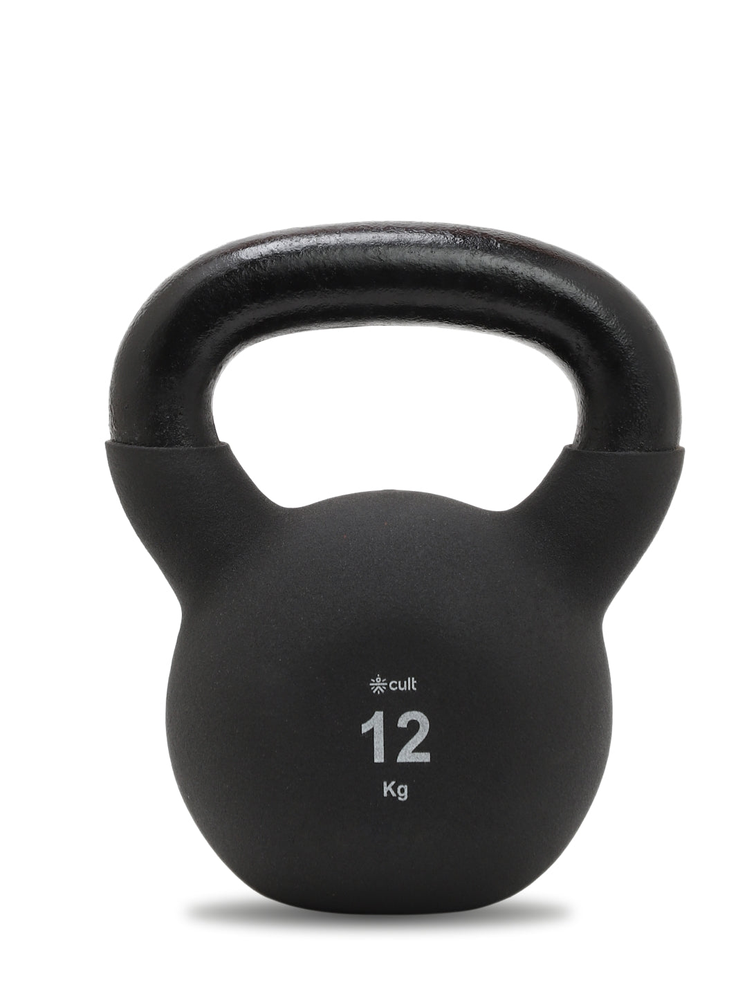 Cult 12kg Neoprene Anti-Slip Grip Kettlebell for Home Workout - Black