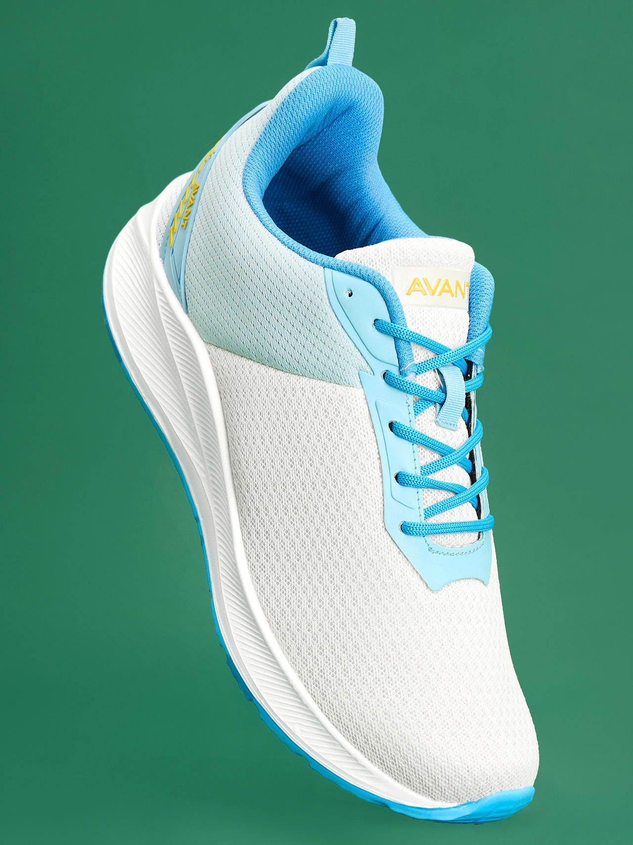 Avant Men's Racer Walking Shoes - Off White / Ice Blue