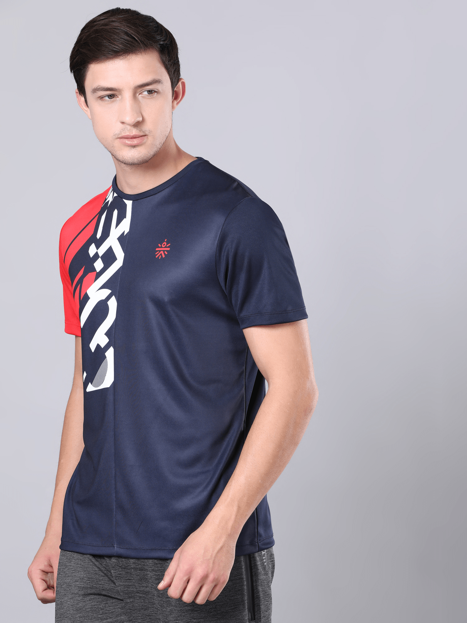 Abrstract Dia Navy Workout Tee