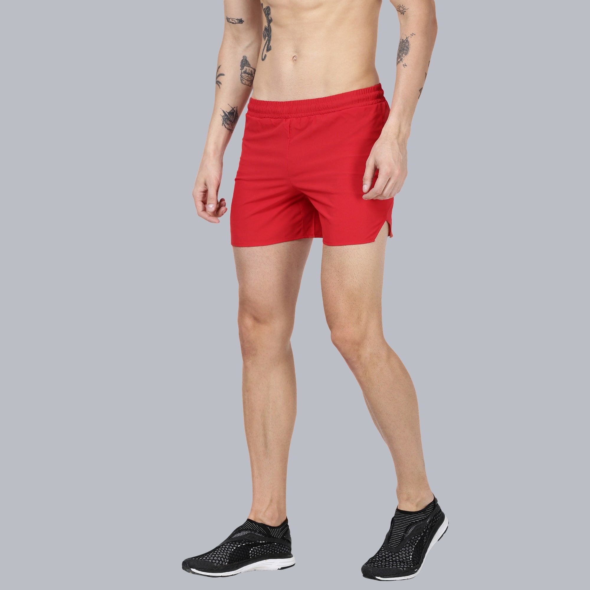 Vitals Bolt Red Running Shorts