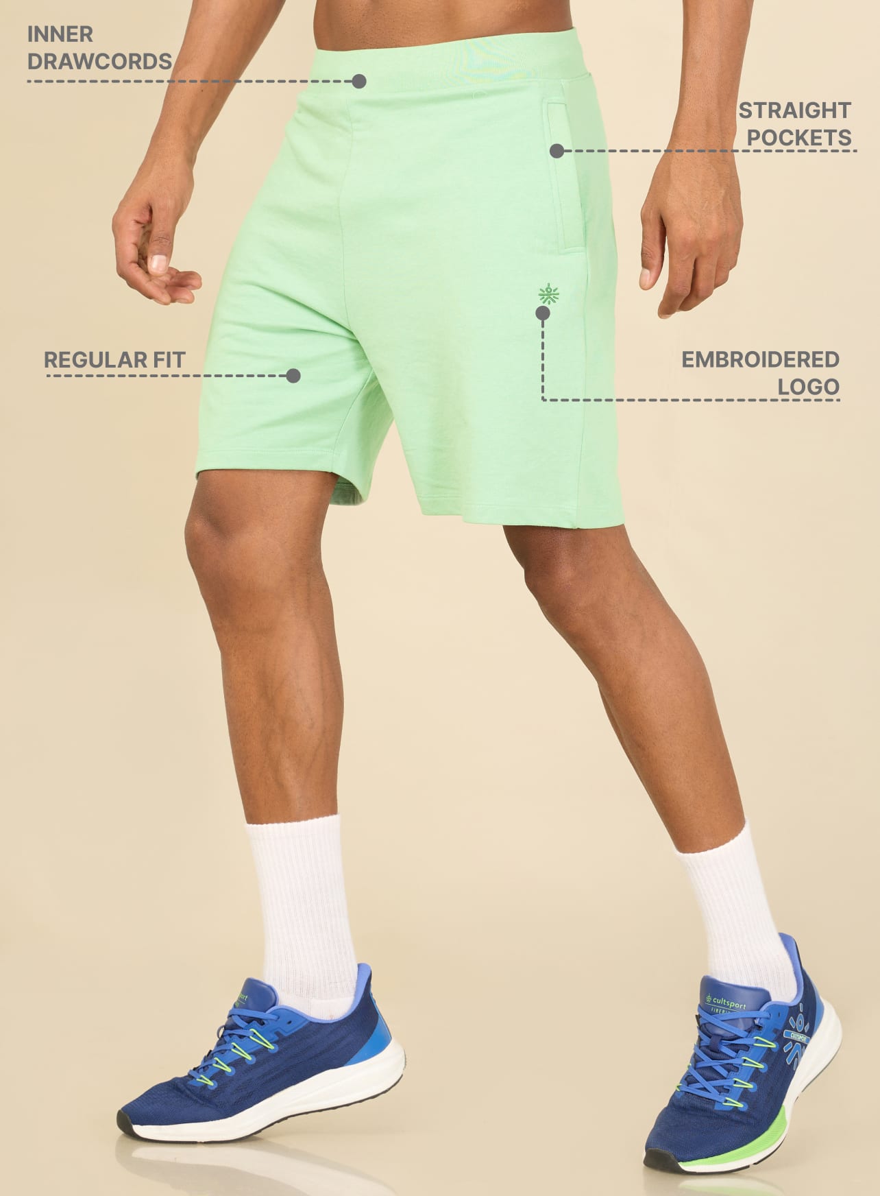 Grey Cult Leisure Shorts for Men