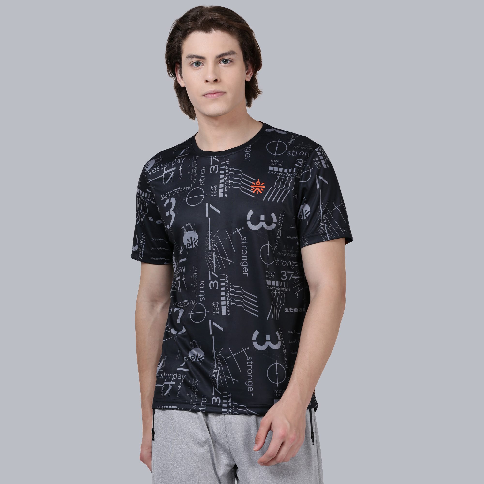 Code Script Black Running Tee