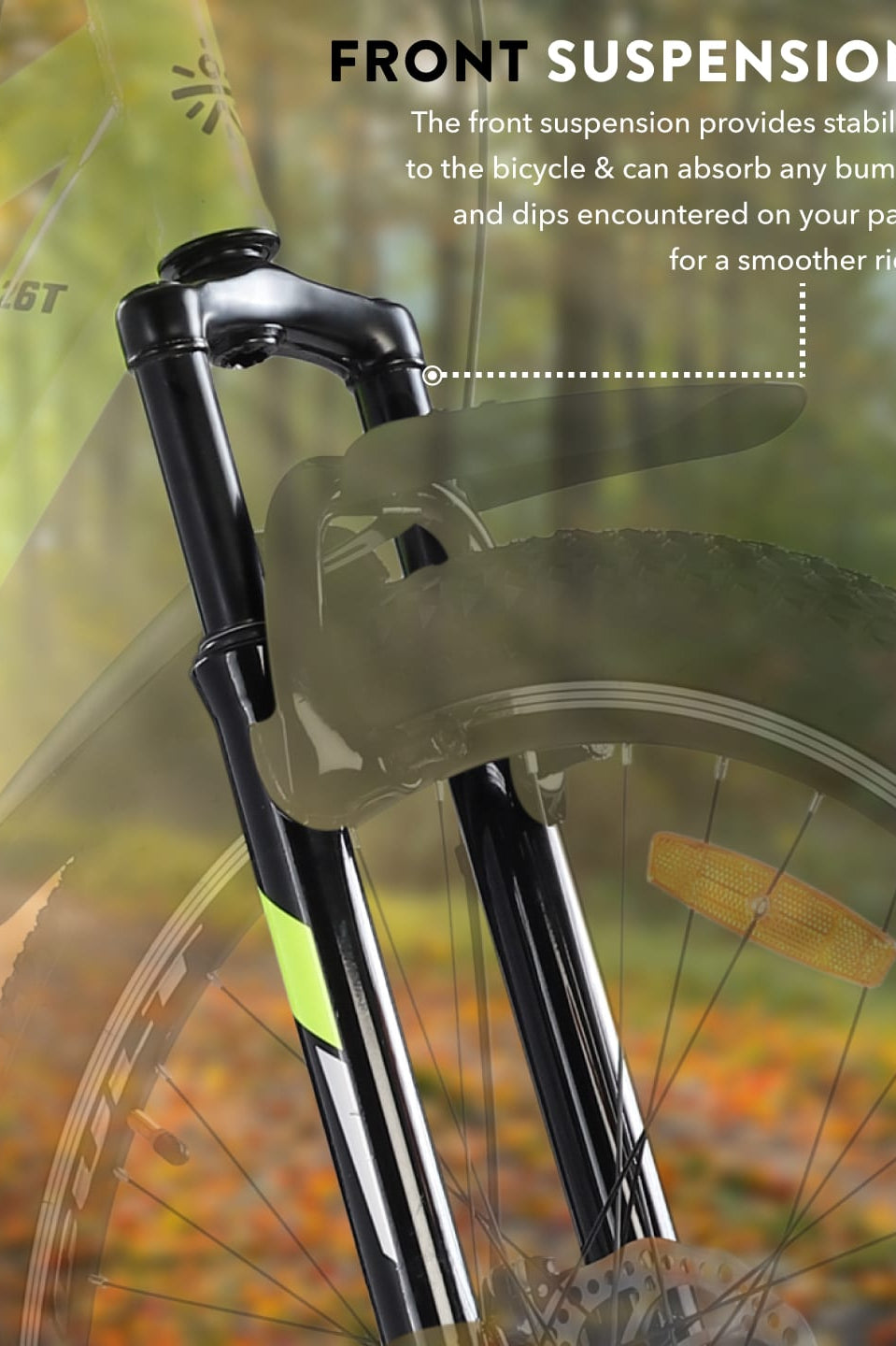 DAUNTLESS26TGREENBLUE Steel Single Speed 26 inch Mountain Cycle, Dual Disc Brake, Front Suspension, Double Wall Rim