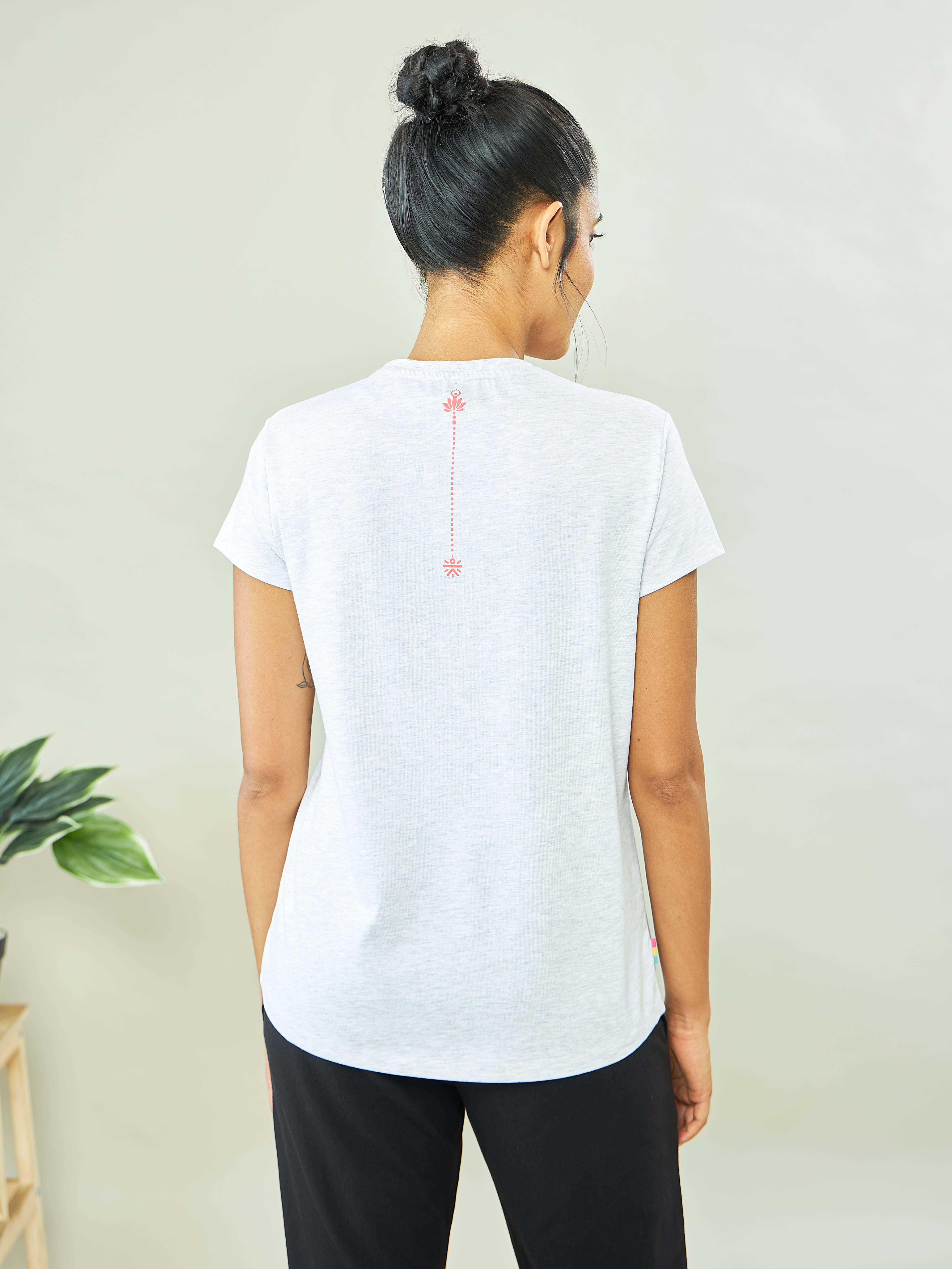 Graphic Print Yoga T-shirt