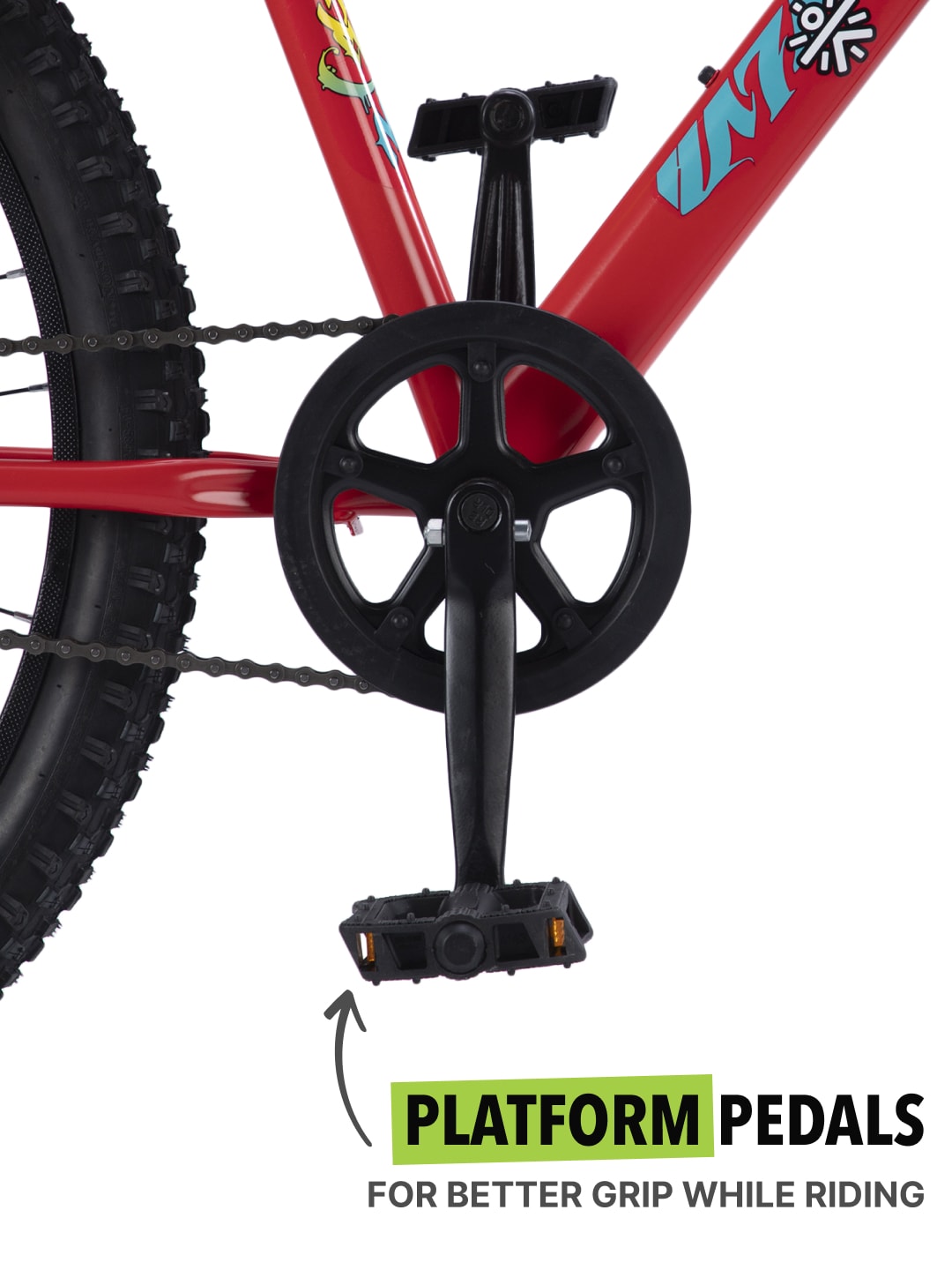 StudIBC27.5RED Steel Single Speed 27.5 inch Mountain Cycle with Single Wall Rim and Rigid Fork