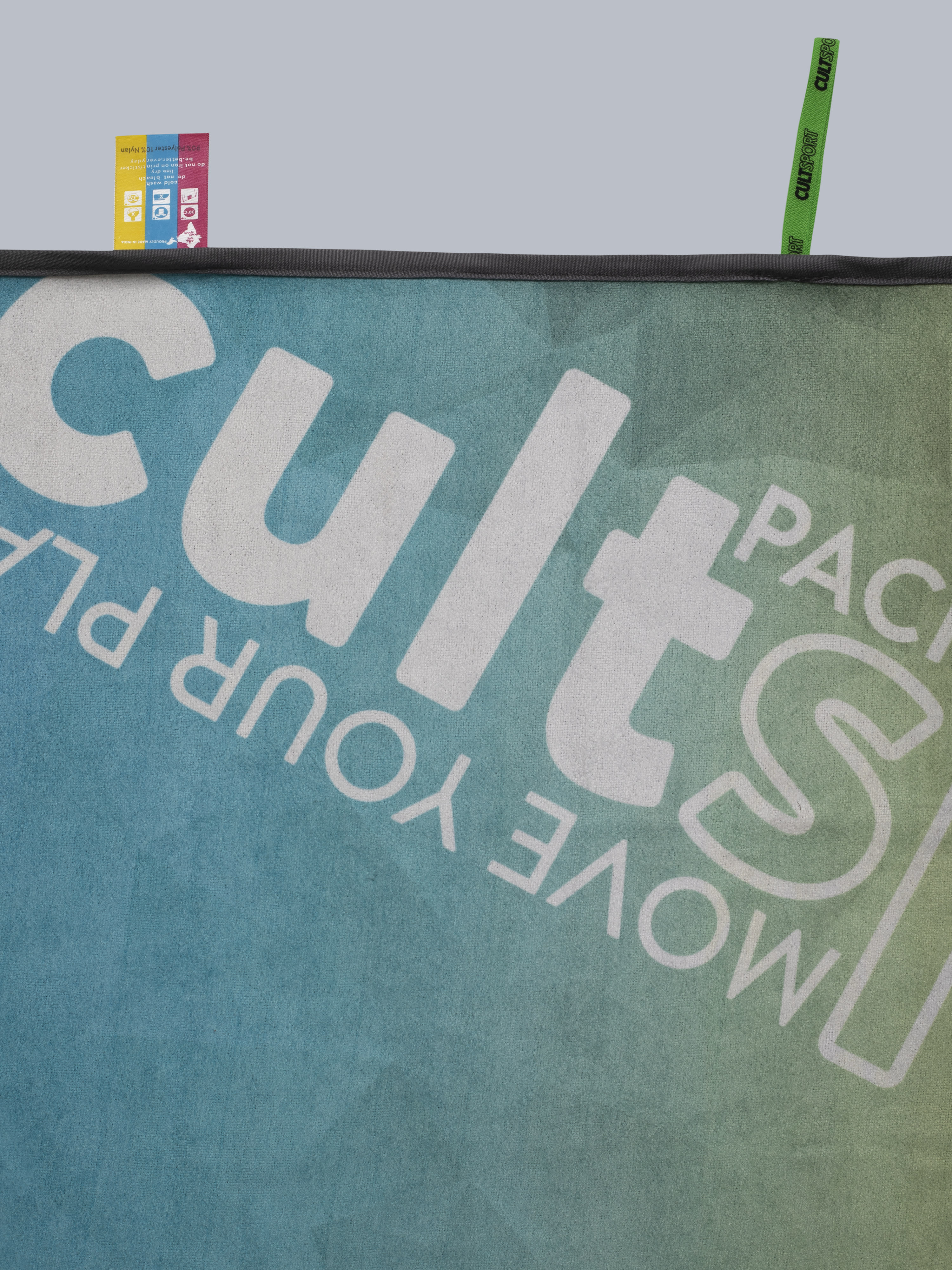 Packed With Guts Green-blue Gym Towel