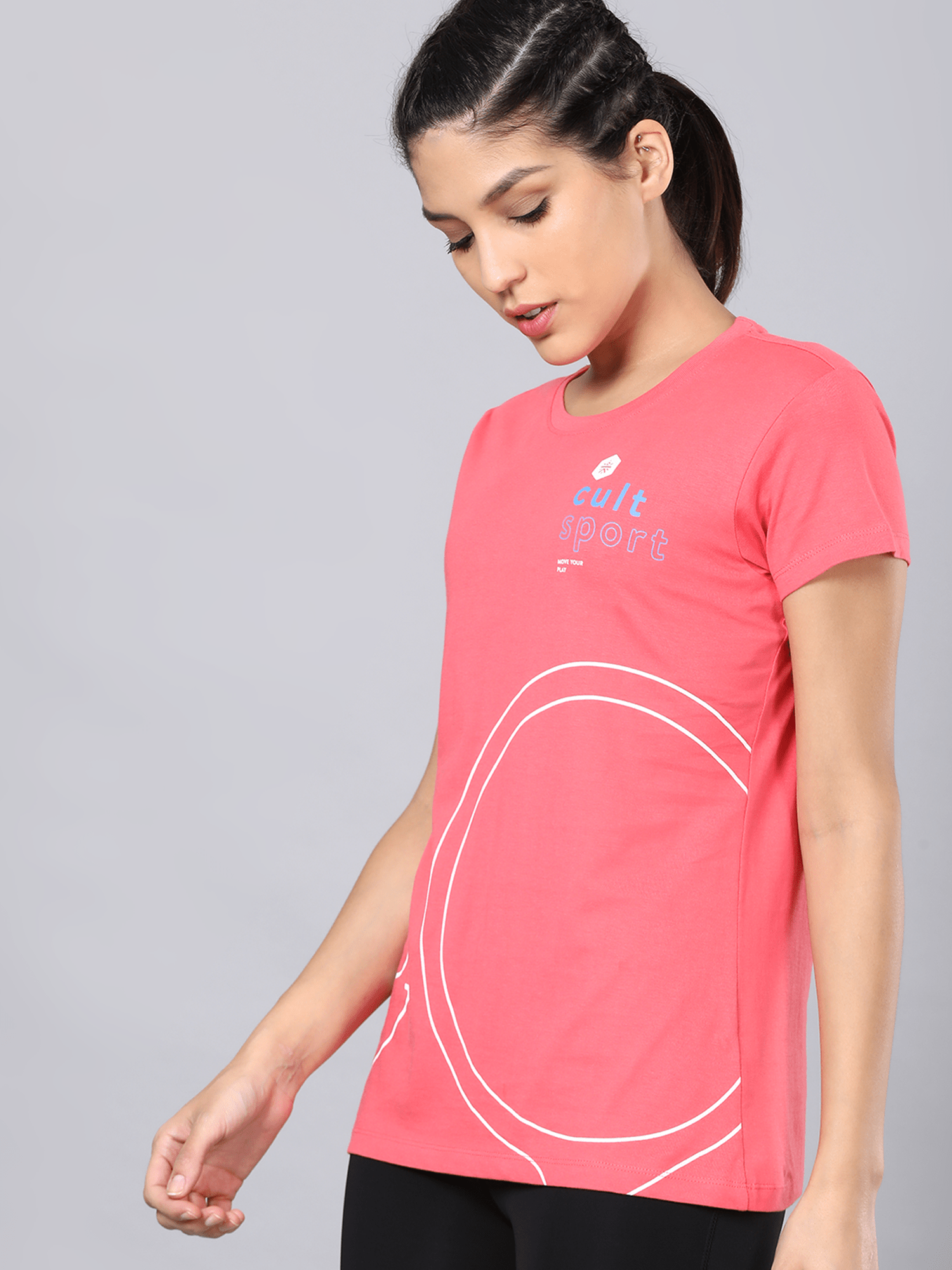 Everyday Numeric Pink Casual Tee