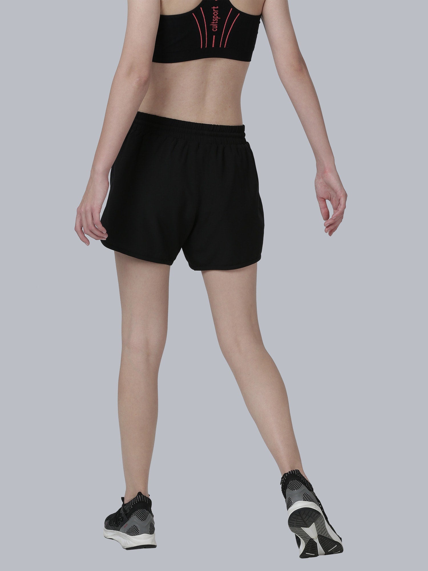Women's Blakout Finish Black Running Shorts