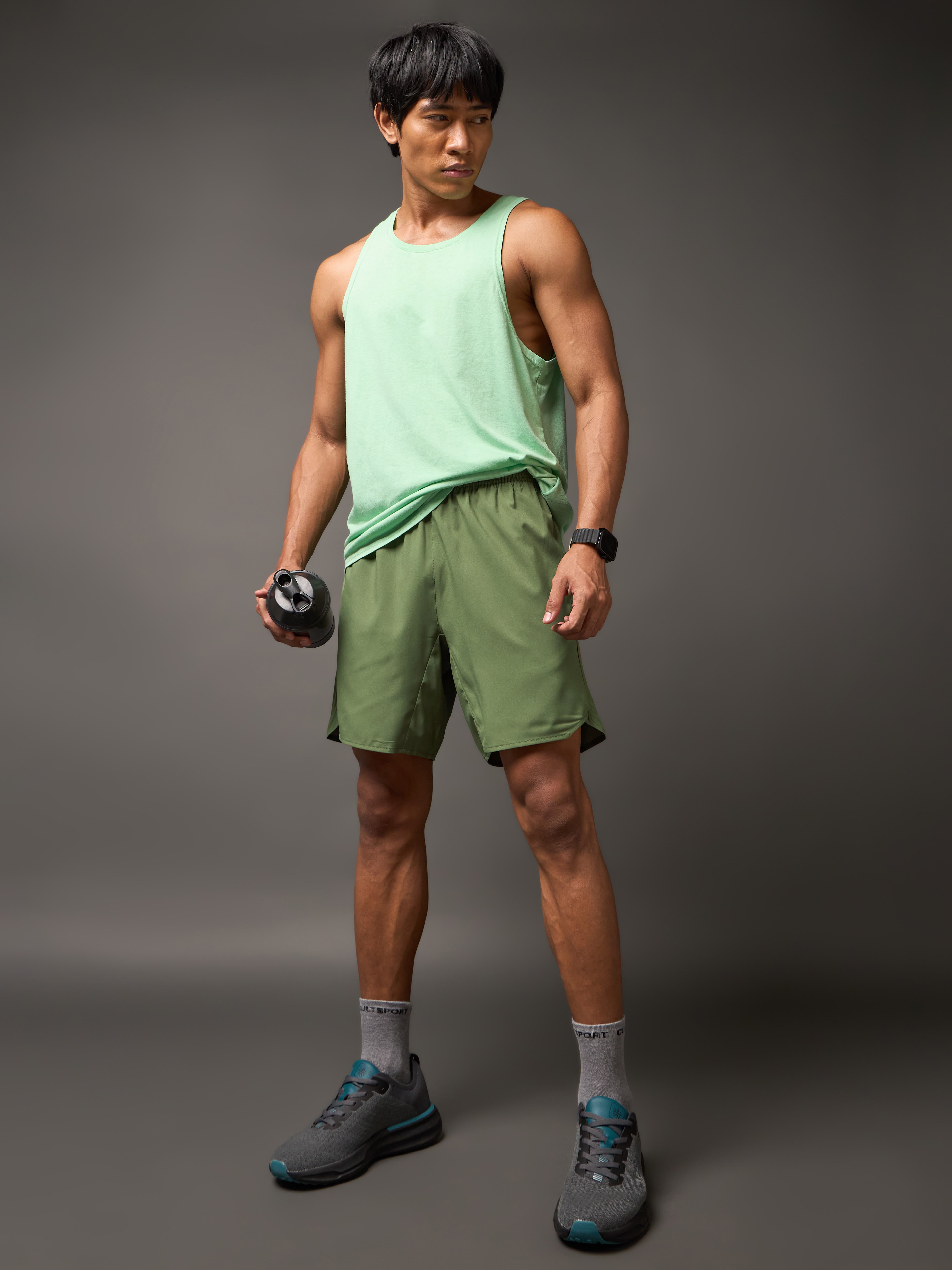 Iconic Olive Running Shorts