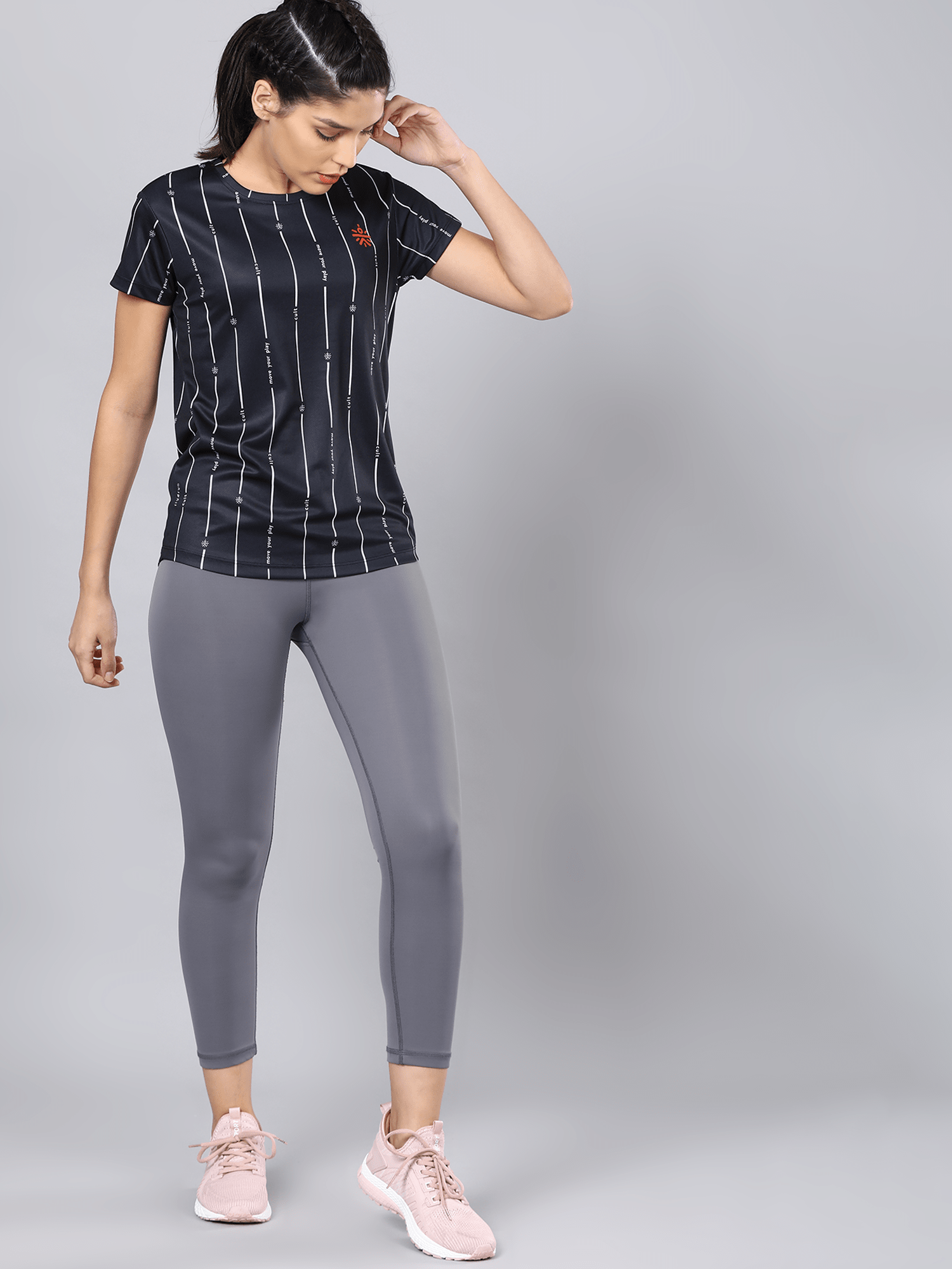 Code Pattern Black Workout Tee