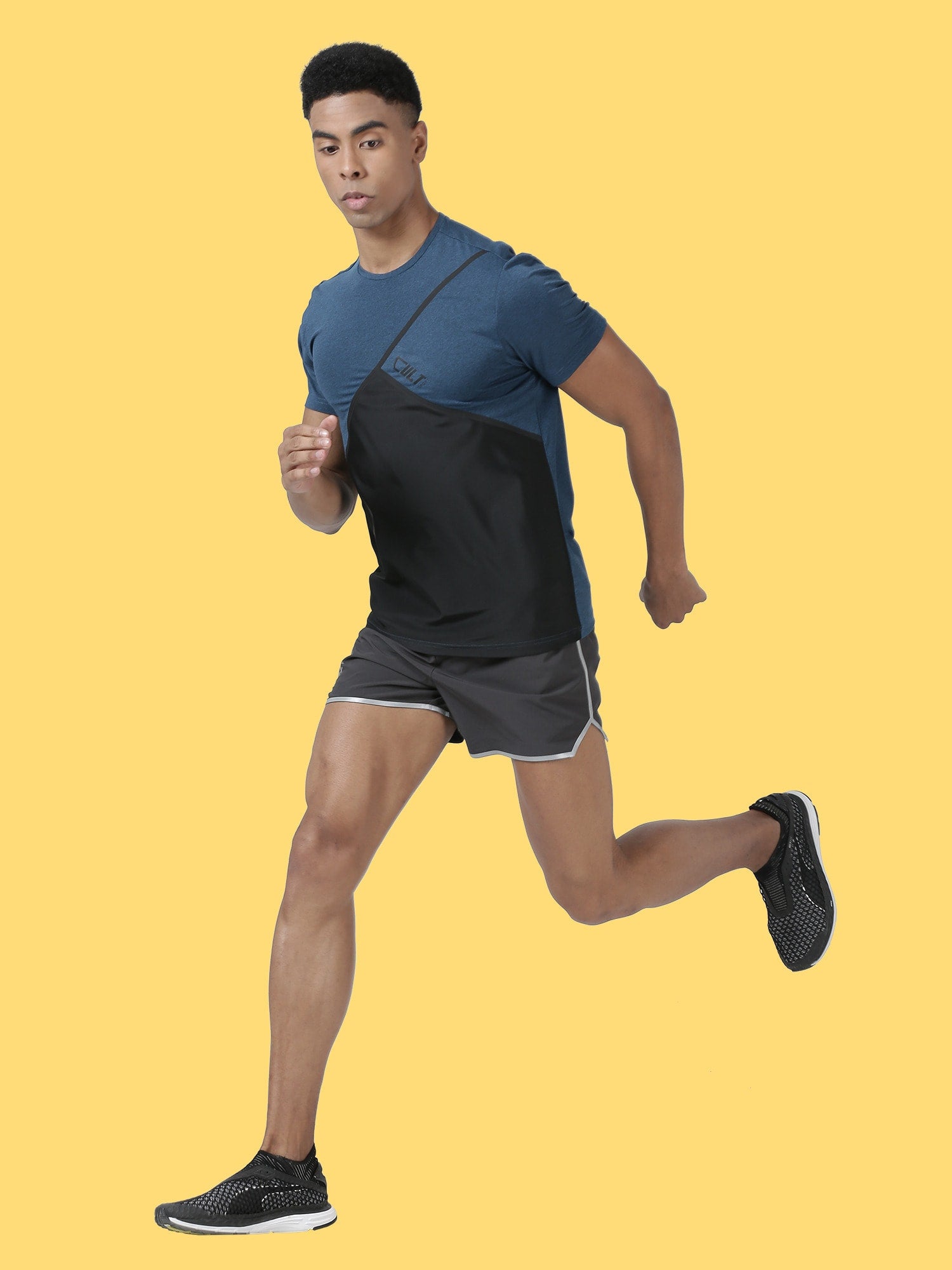 Blakout Leap Grey Running Shorts