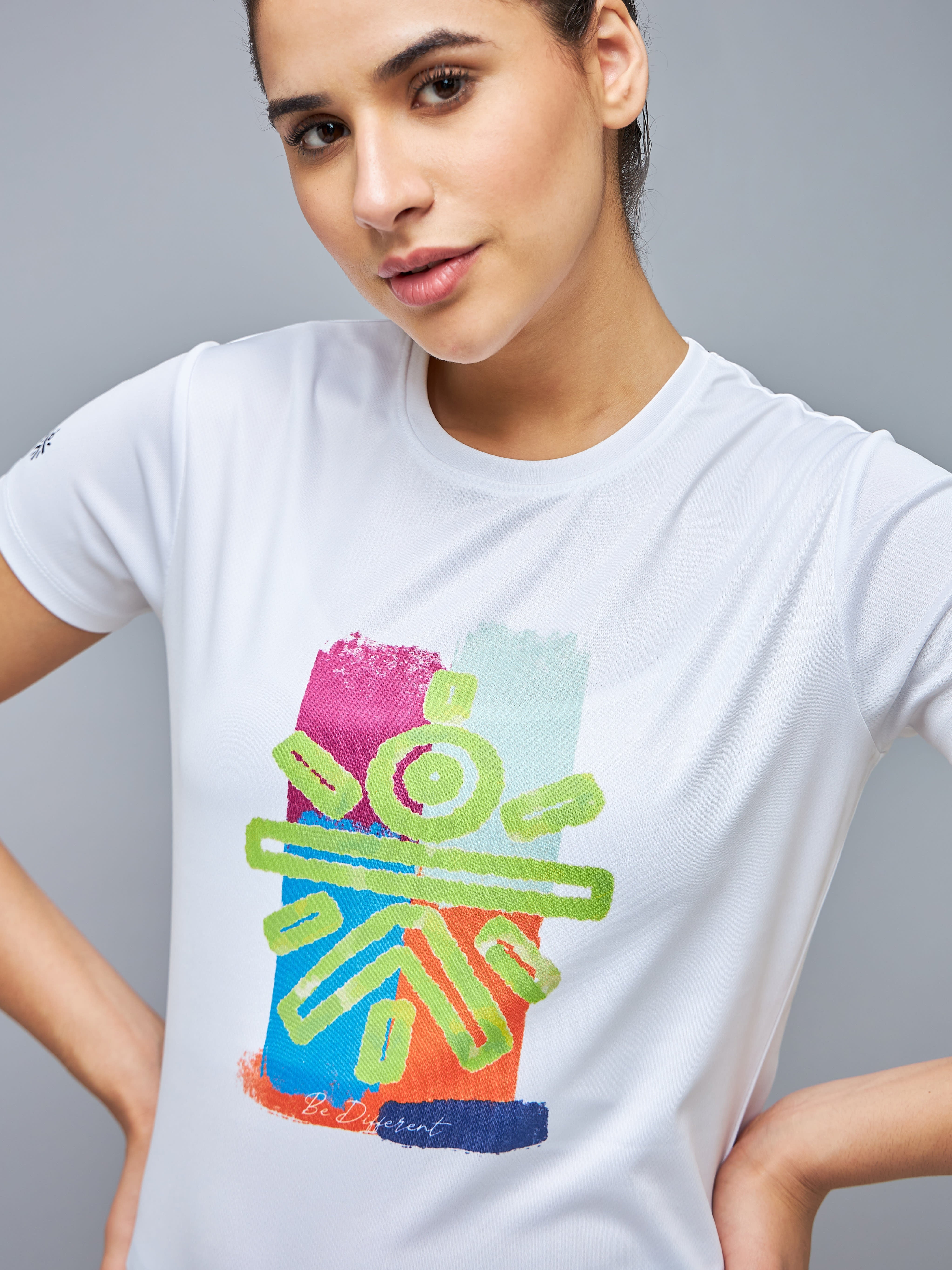 Graphic Print Workout T-shirt