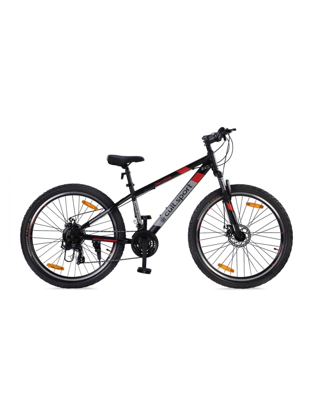 DAUNTLESS21S27.5TBLACK Steel 21 Speed Shimano Gear 27.5 inch Mountain Cycle, Dual Disc Brake, Front Suspension and Double Wall Rim