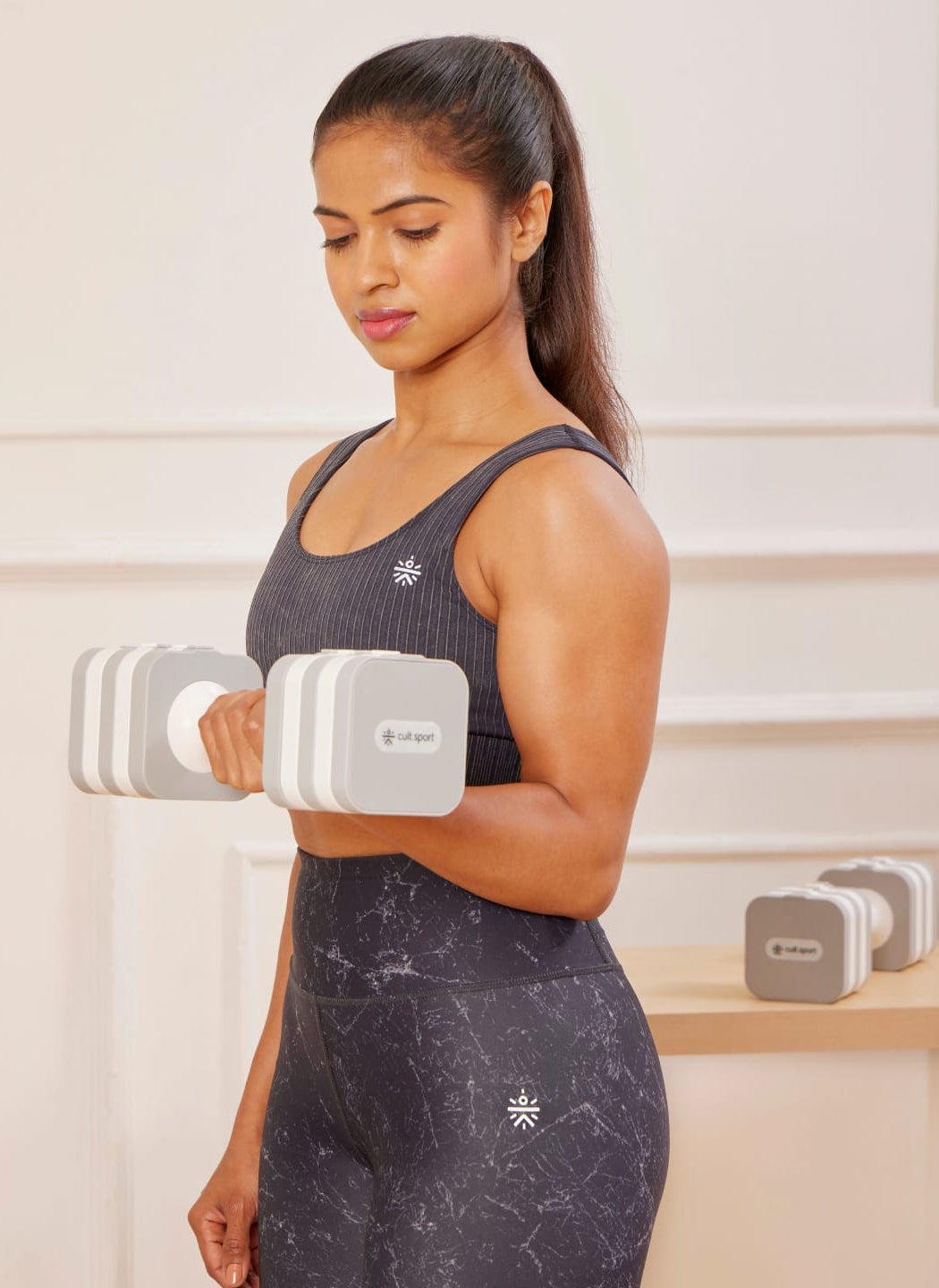 Cultsport Derby, Pack of 2 Adjustable Dumbbell for Strength Workout at Home (Grey), 6 Months Warranty