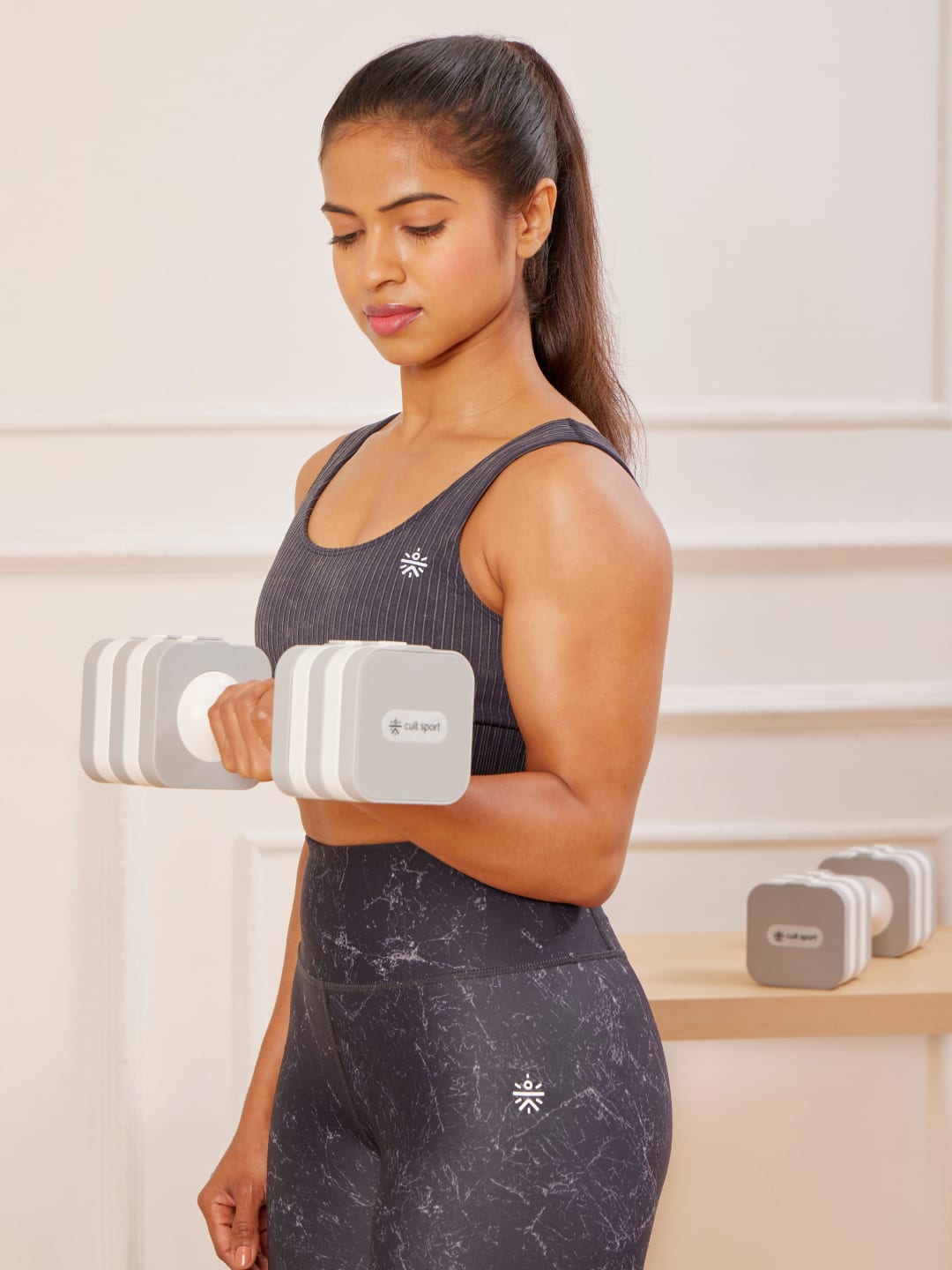 Cultsport Derby, Pack of 2 Adjustable Dumbbell for Strength Workout at Home (Grey), 6 Months Warranty