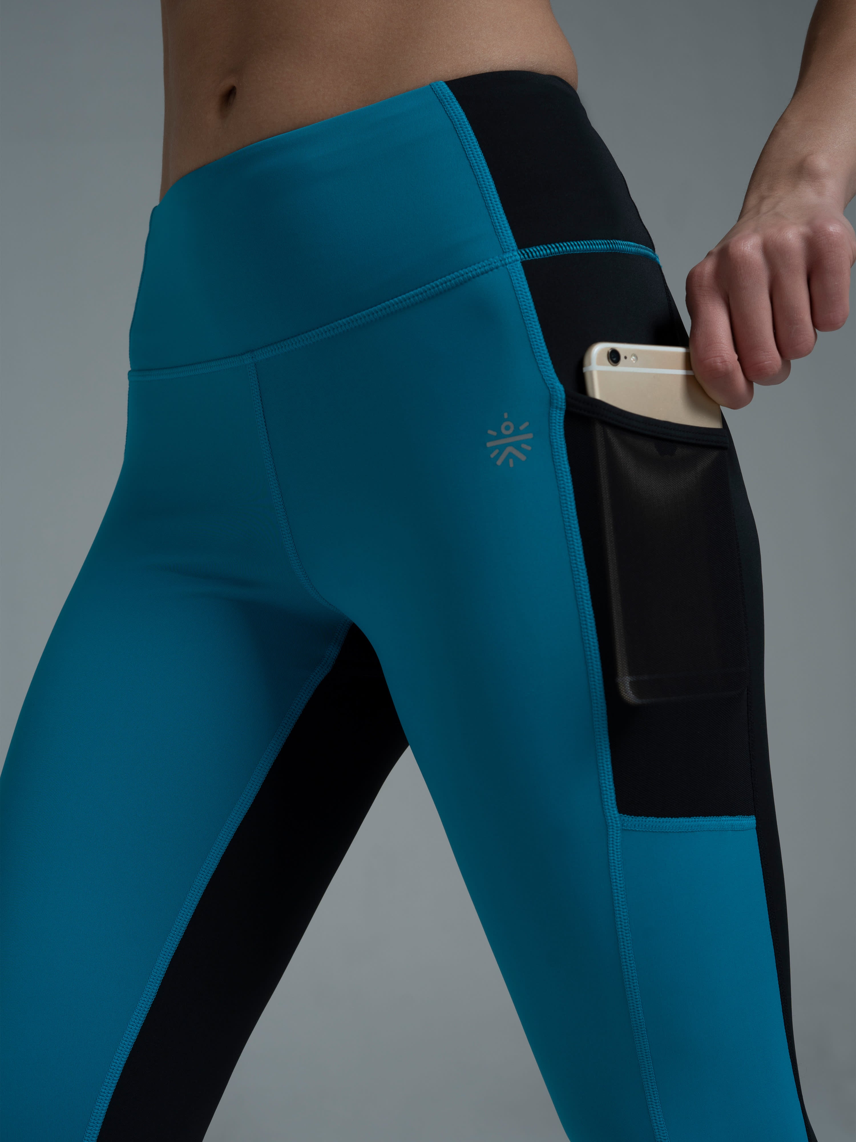 AbsoluteFit Colourblock Tights With Pocket